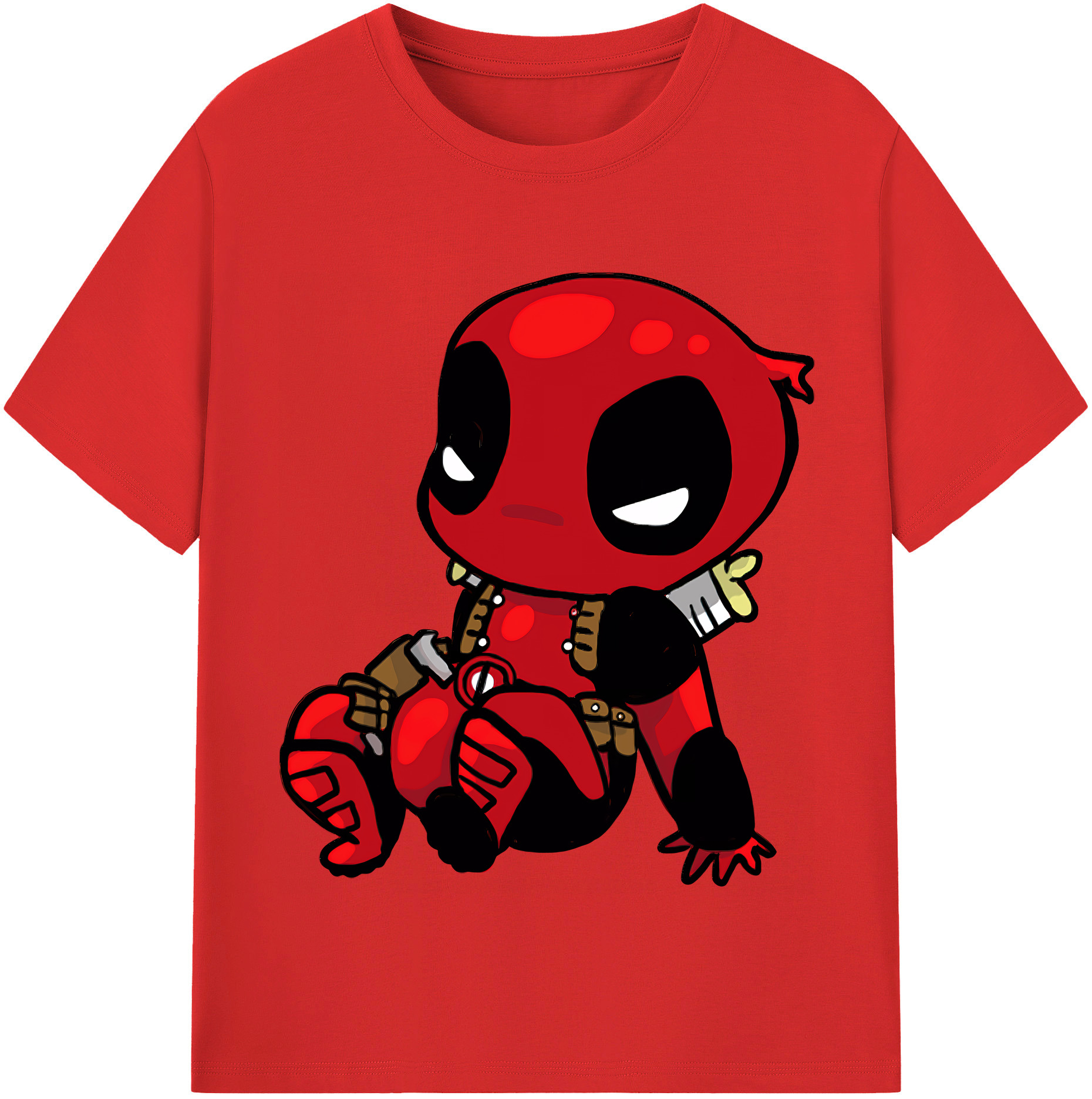 （画像用） Deadpool デッドプール 綿100％半袖Tシャツ（フロントプリント）