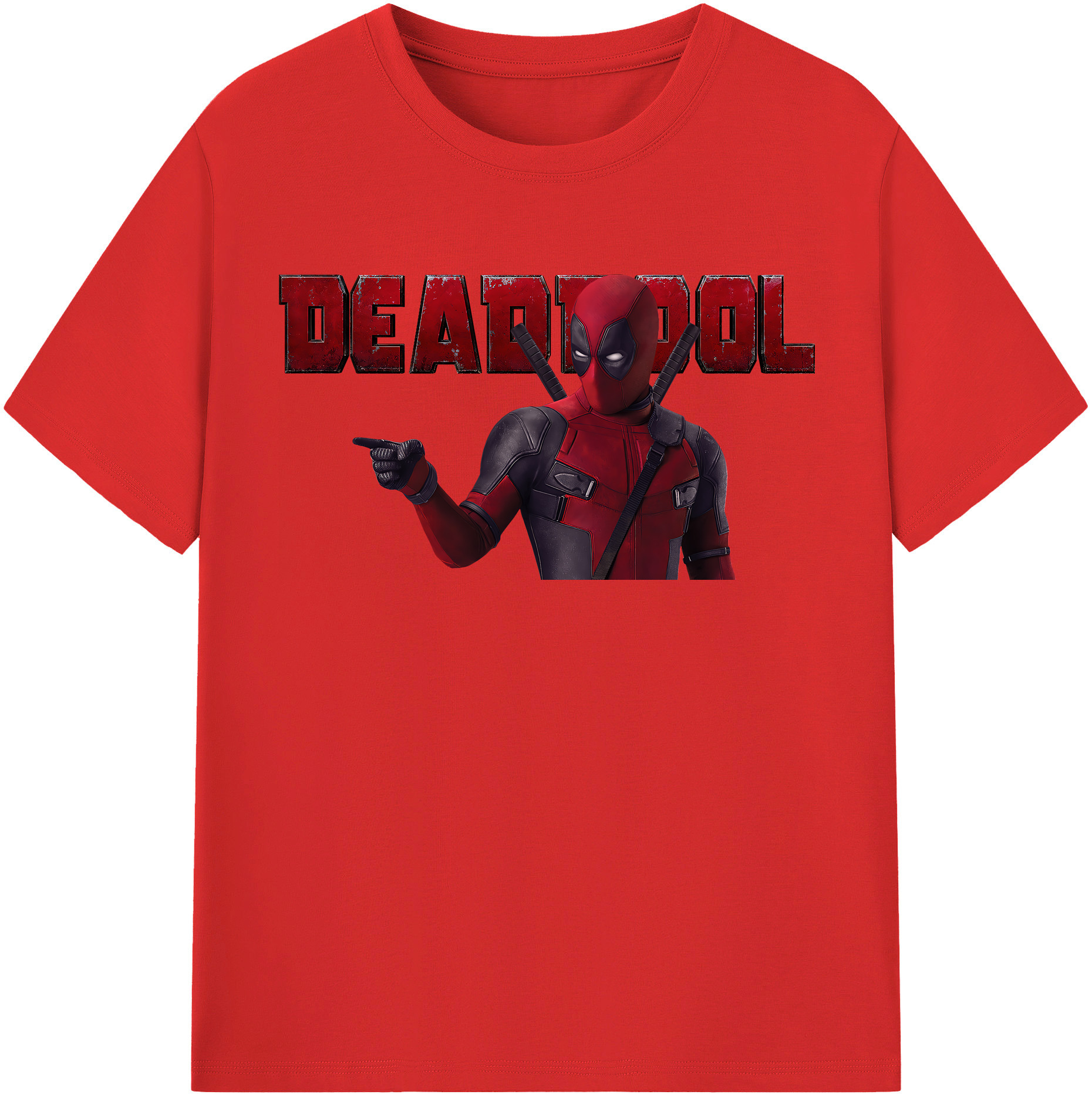 （画像用） Deadpool デッドプール 綿100％半袖Tシャツ（フロントプリント）