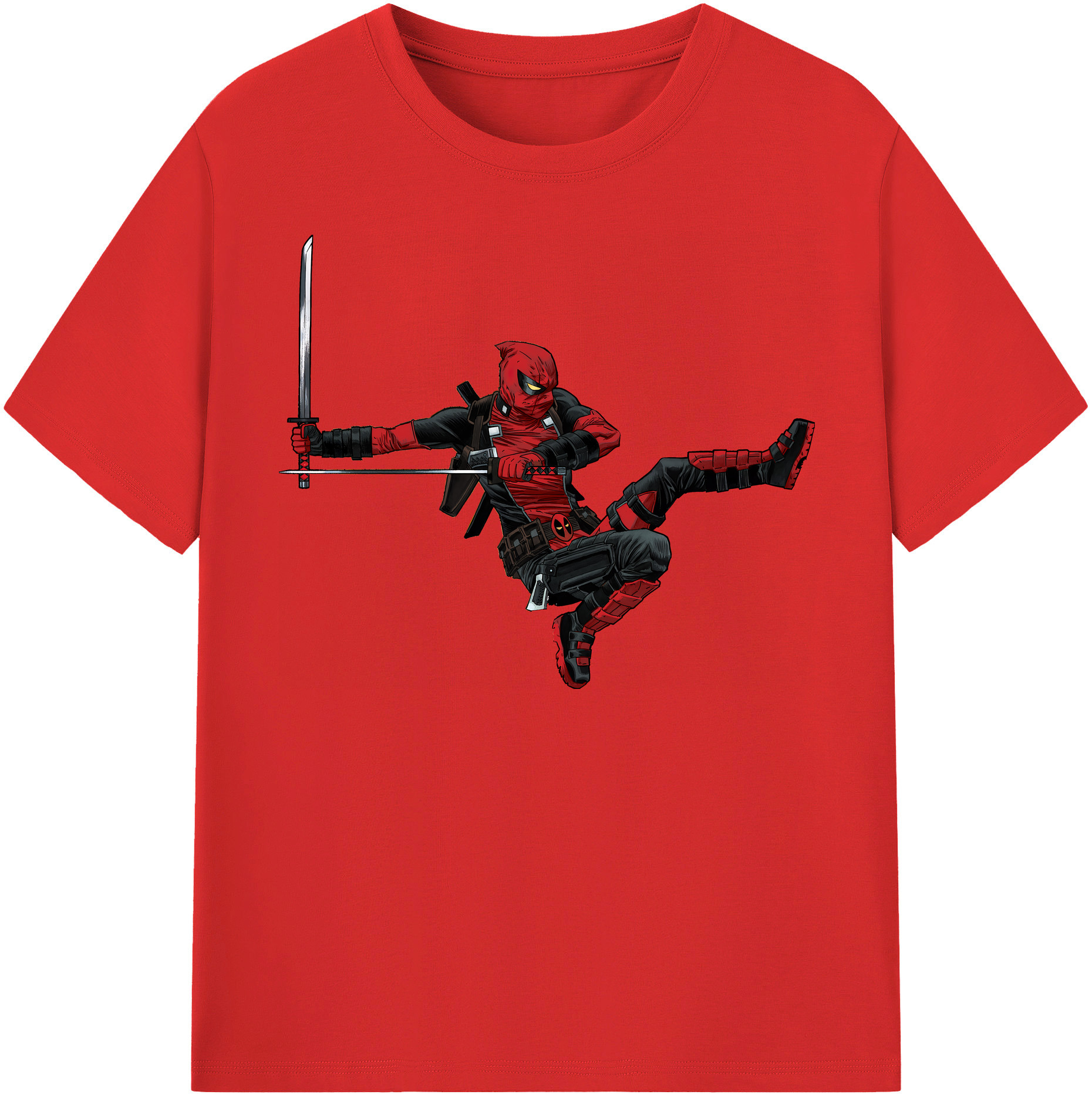 （画像用） Deadpool デッドプール 綿100％半袖Tシャツ（フロントプリント）
