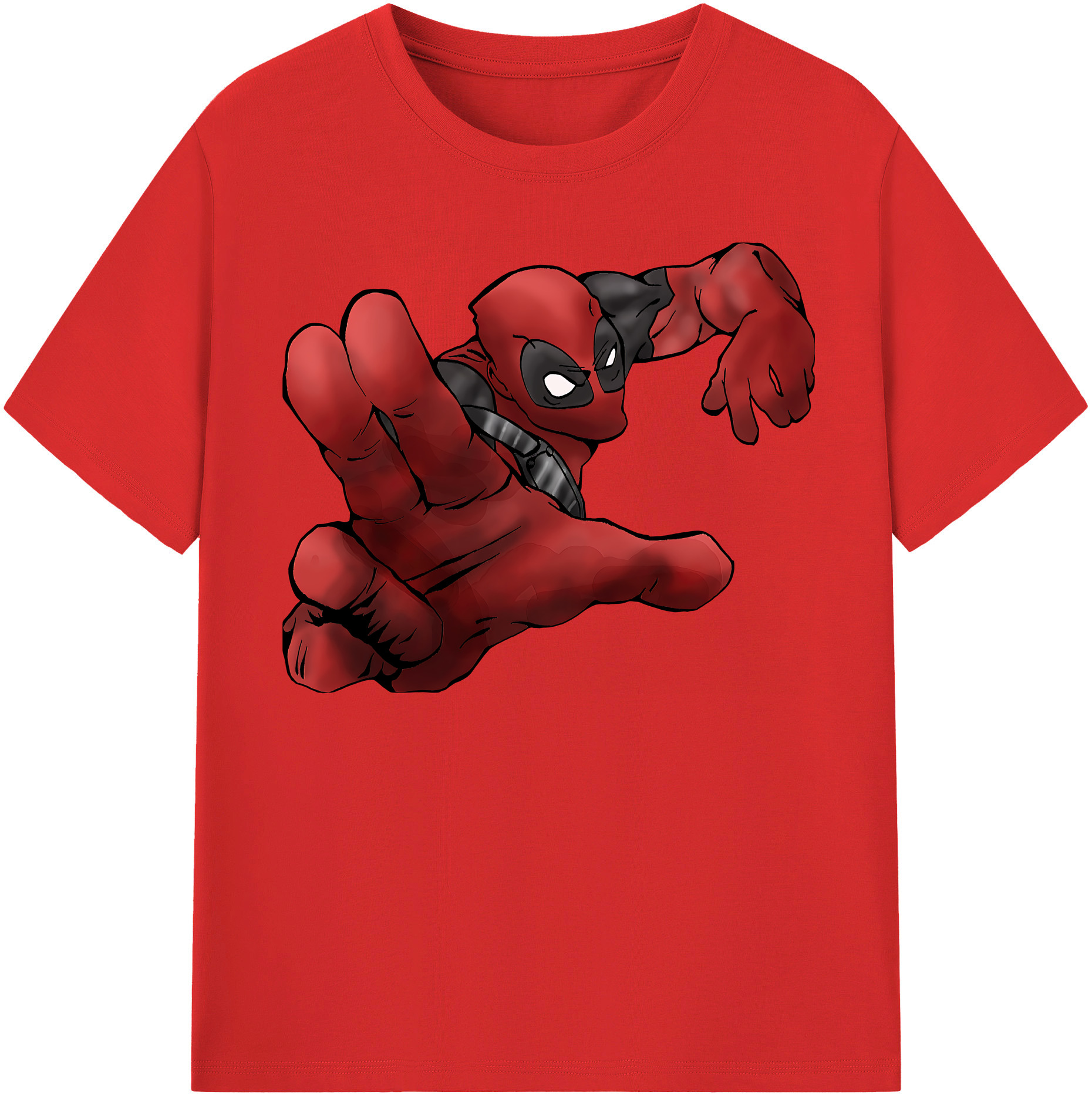 （画像用） Deadpool デッドプール 綿100％半袖Tシャツ（フロントプリント）