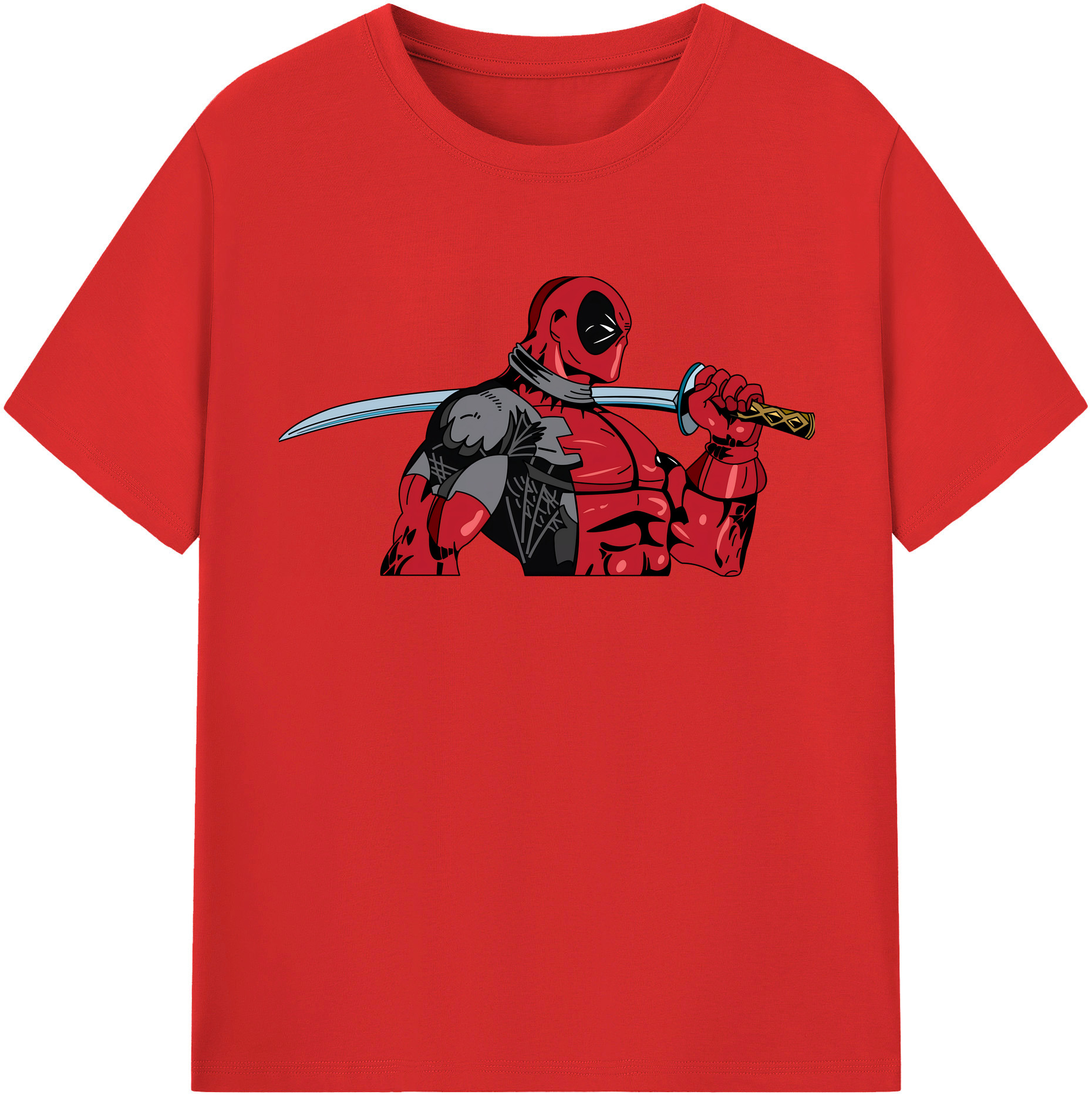 （画像用） Deadpool デッドプール 綿100％半袖Tシャツ（フロントプリント）