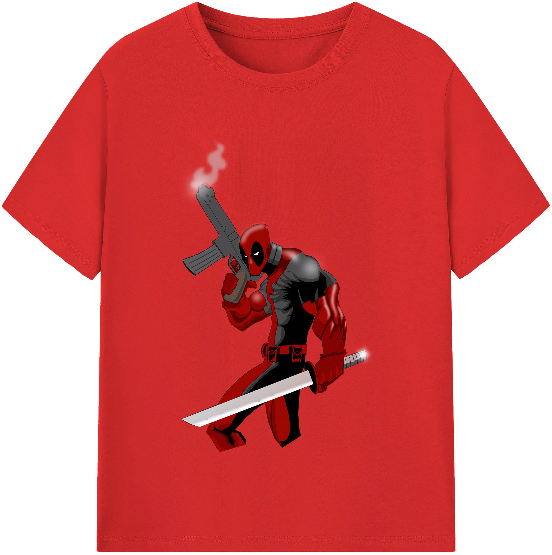 （画像用） Deadpool デッドプール 綿100％半袖Tシャツ（フロントプリント）