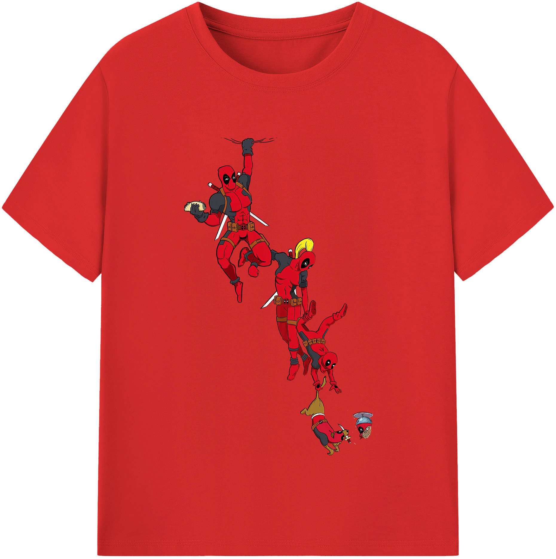 （画像用） Deadpool デッドプール 綿100％半袖Tシャツ（フロントプリント）