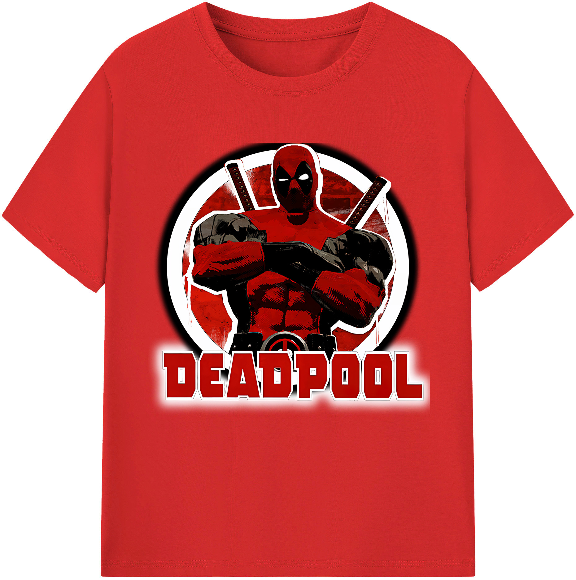 （画像用） Deadpool デッドプール 綿100％半袖Tシャツ（フロントプリント）
