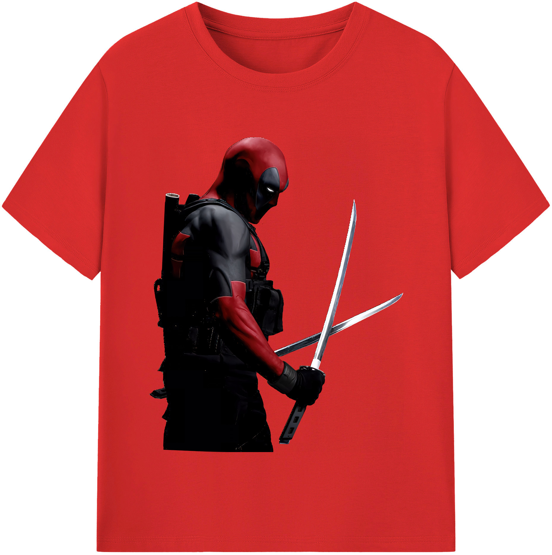 （画像用） Deadpool デッドプール 綿100％半袖Tシャツ（フロントプリント）