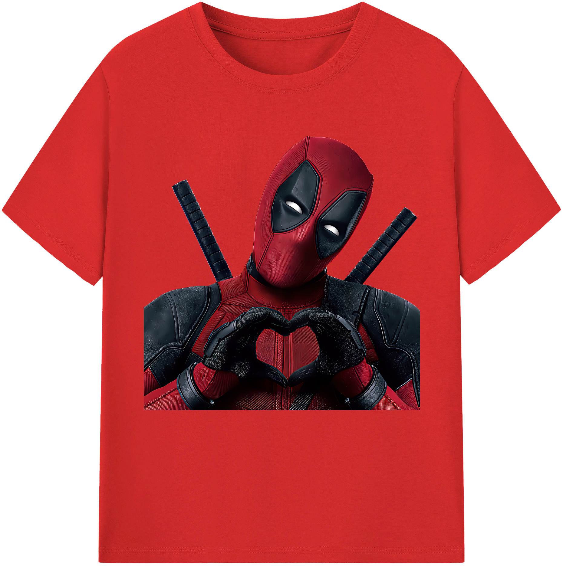 （画像用） Deadpool デッドプール 綿100％半袖Tシャツ（フロントプリント）
