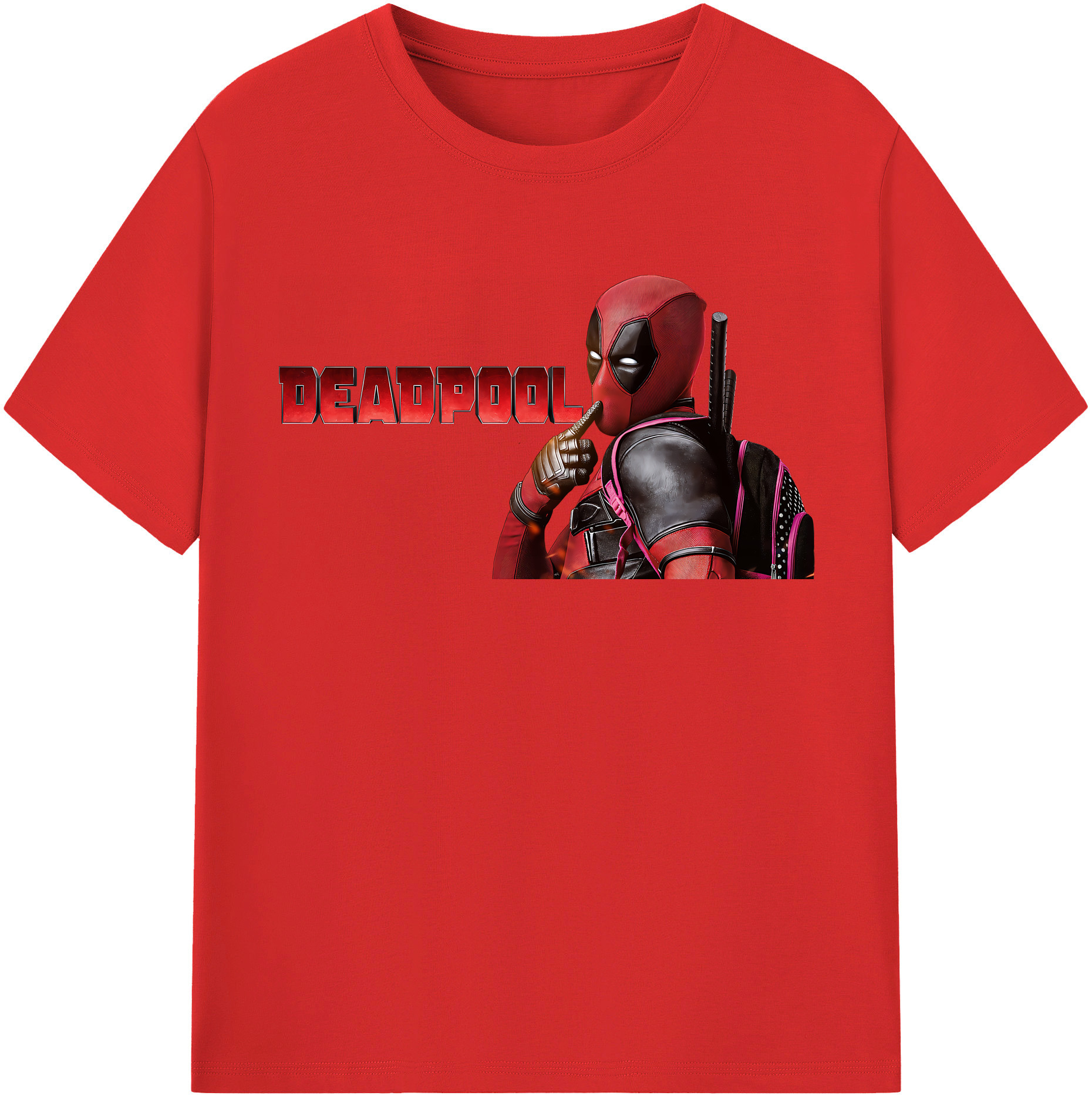 （画像用） Deadpool デッドプール 綿100％半袖Tシャツ（フロントプリント）