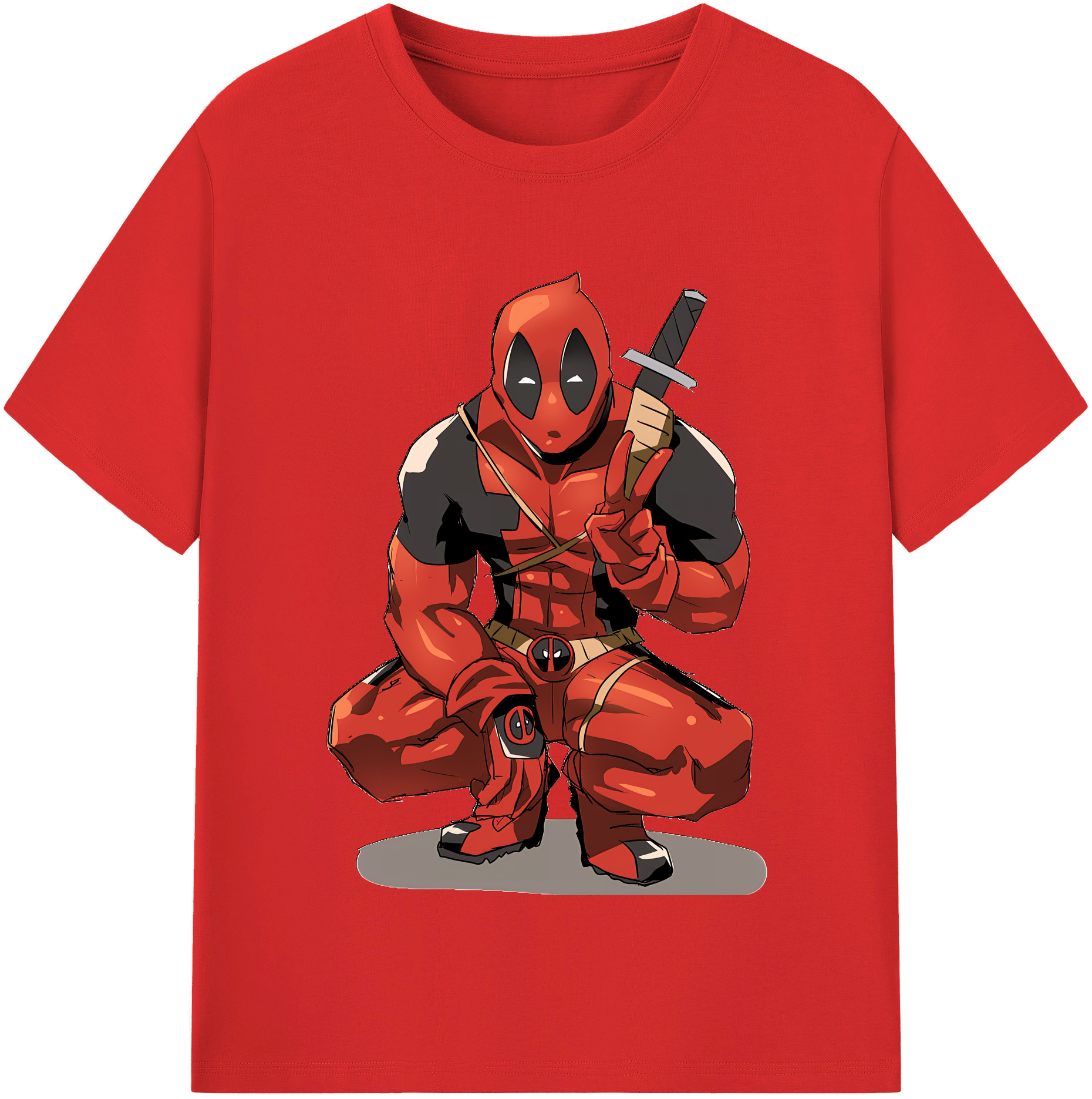 （画像用） Deadpool デッドプール 綿100％半袖Tシャツ（フロントプリント）