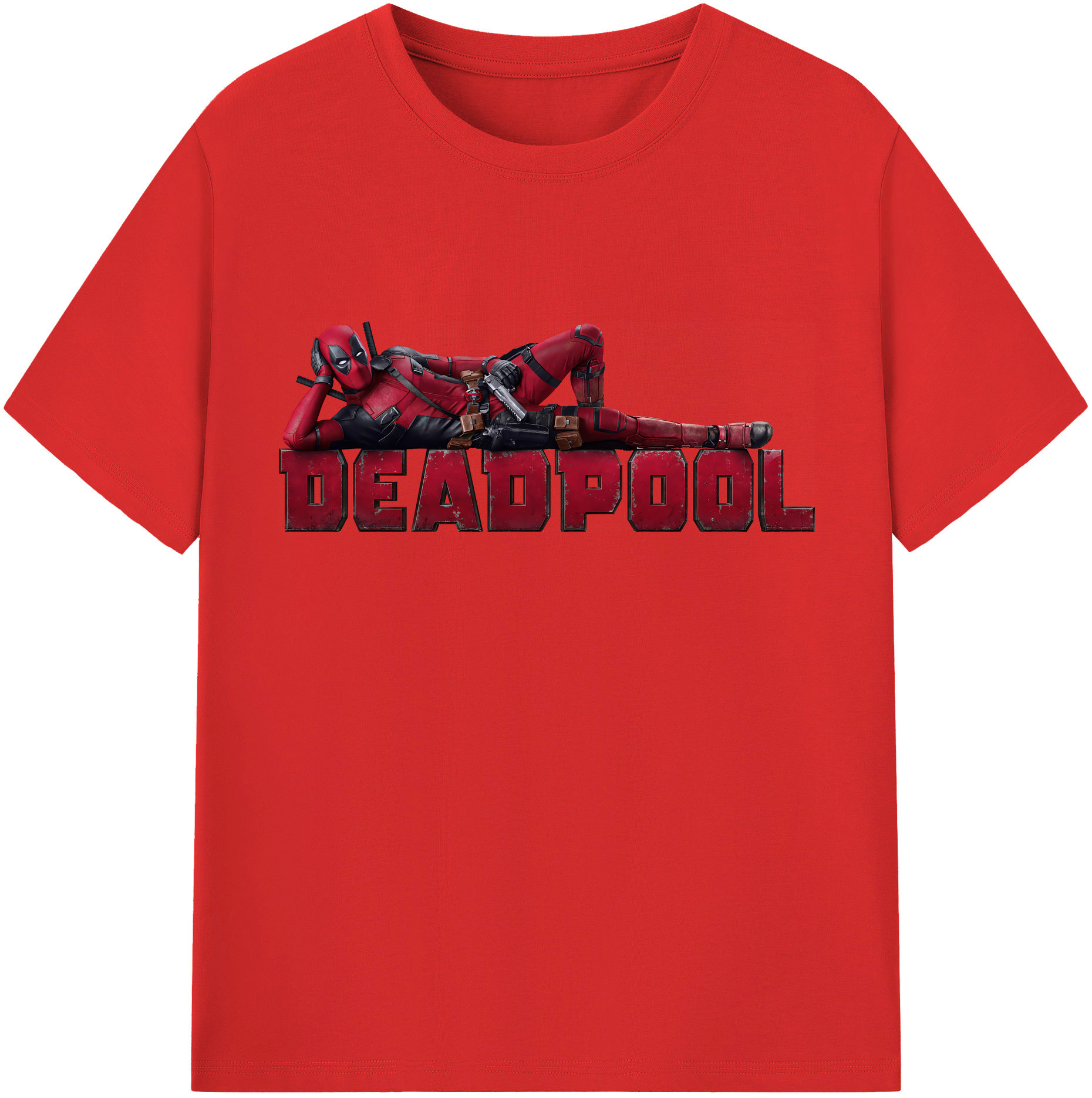 （画像用） Deadpool デッドプール 綿100％半袖Tシャツ（フロントプリント）