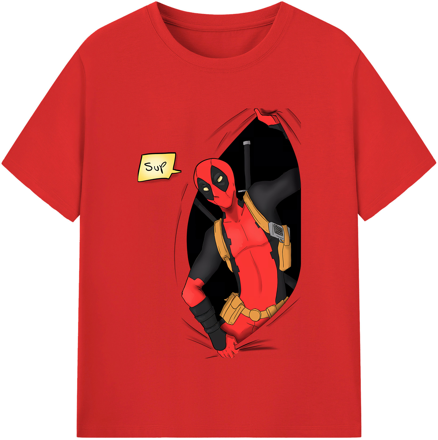 （画像用） Deadpool デッドプール 綿100％半袖Tシャツ（フロントプリント）