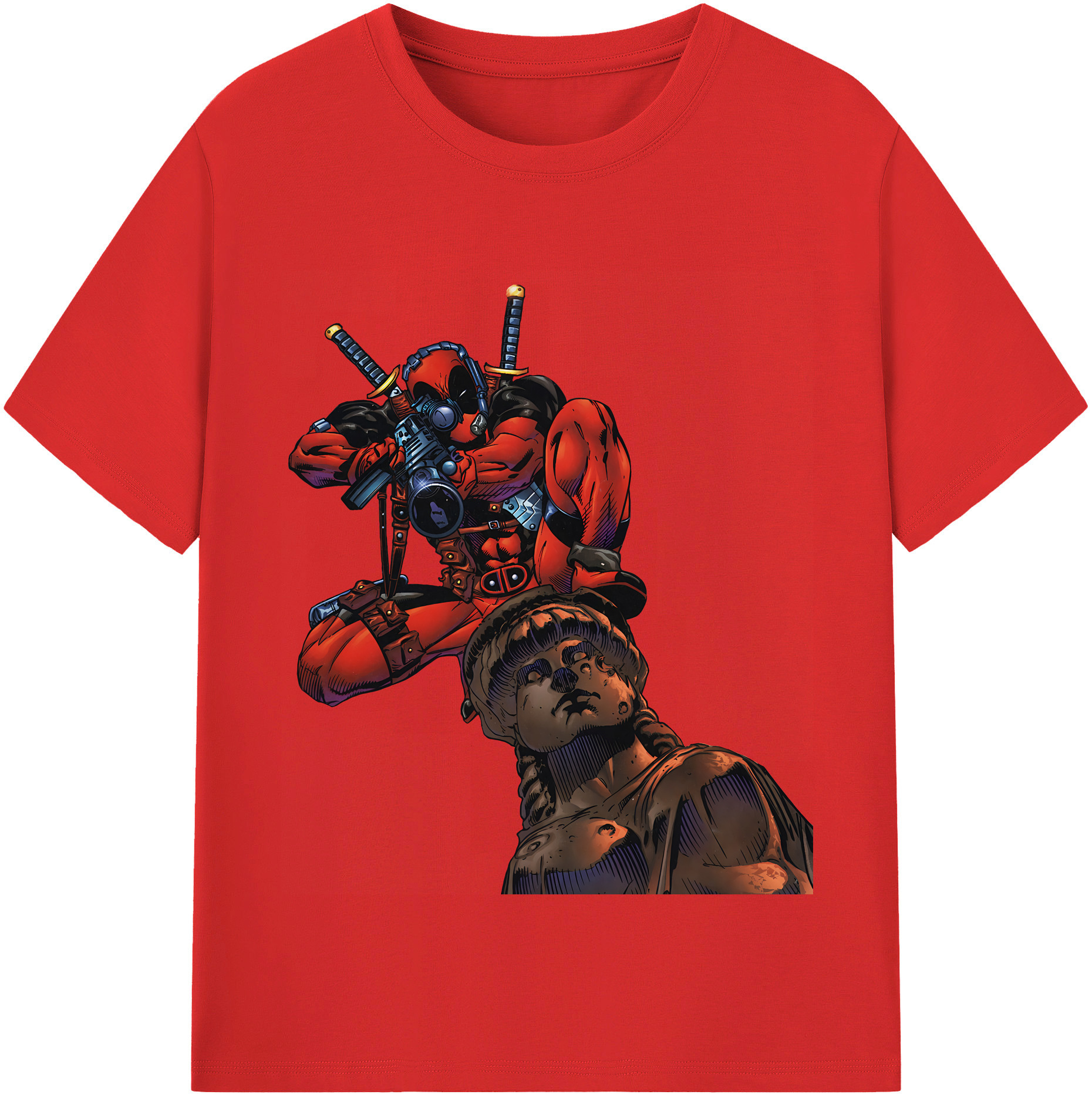（画像用） Deadpool デッドプール 綿100％半袖Tシャツ（フロントプリント）