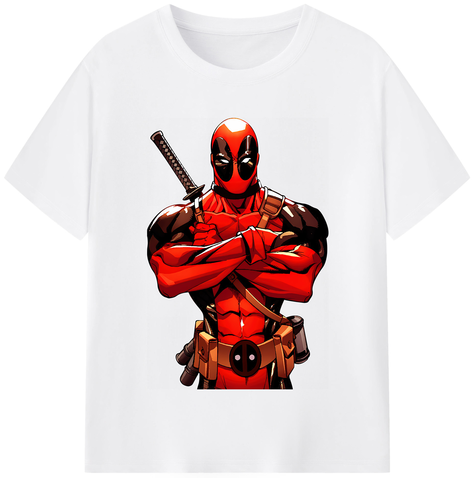 （画像用） Deadpool デッドプール 綿100％半袖Tシャツ（フロントプリント）