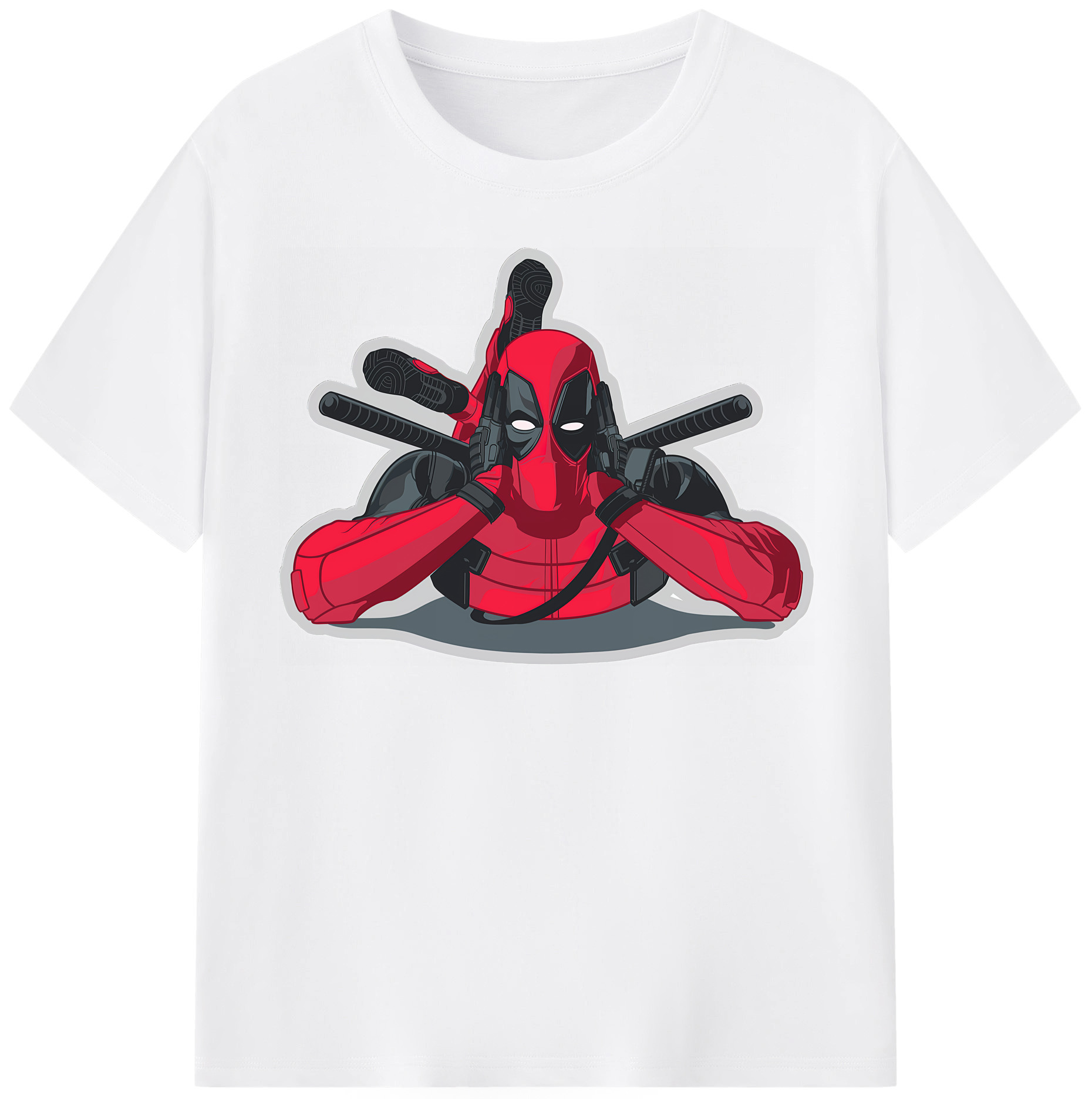 （画像用） Deadpool デッドプール 綿100％半袖Tシャツ（フロントプリント）