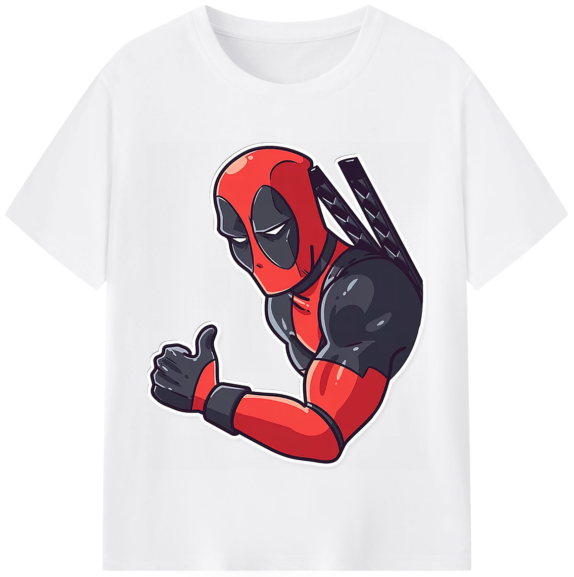 （画像用） Deadpool デッドプール 綿100％半袖Tシャツ（フロントプリント）