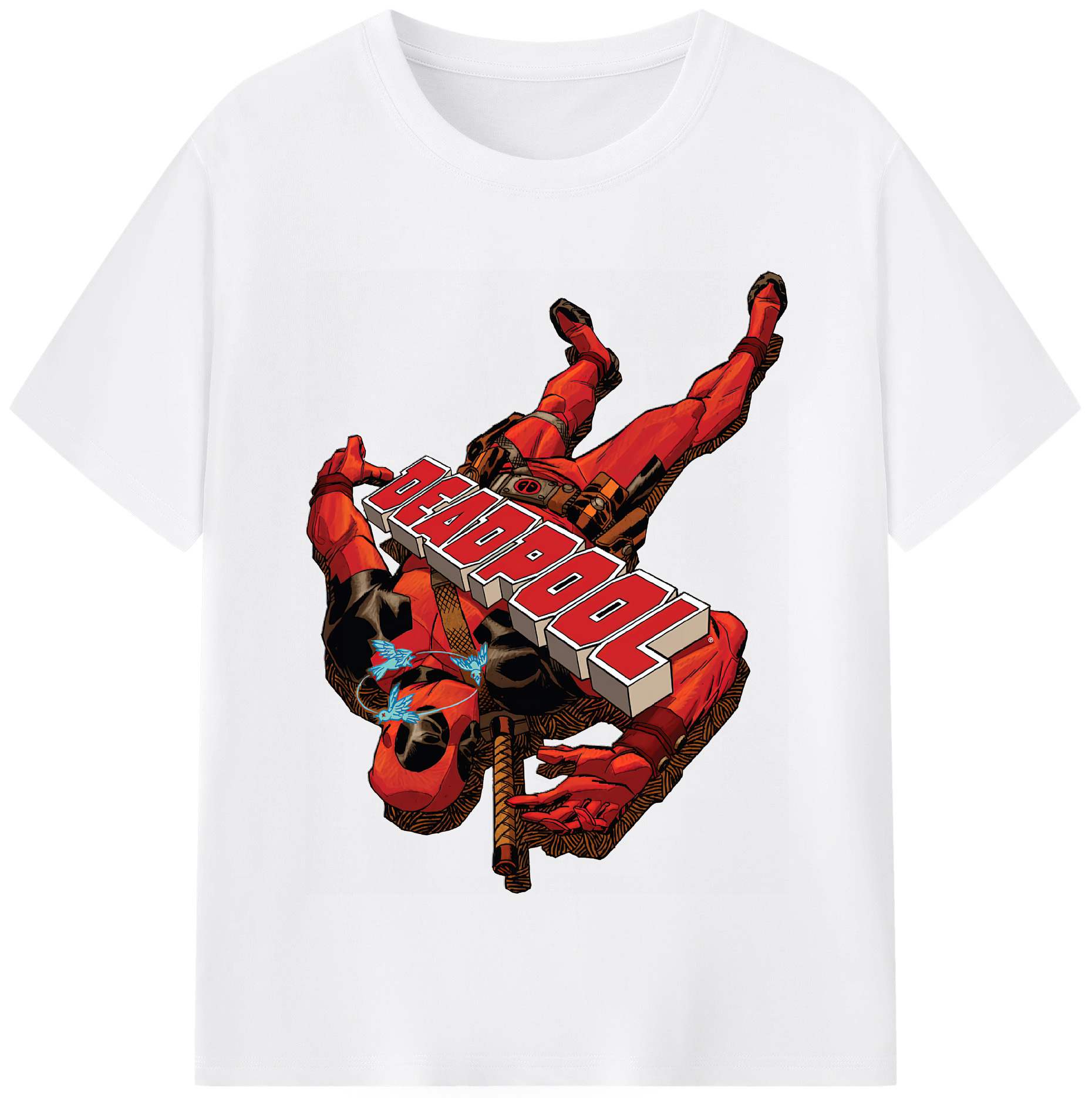 （画像用） Deadpool デッドプール 綿100％半袖Tシャツ（フロントプリント）