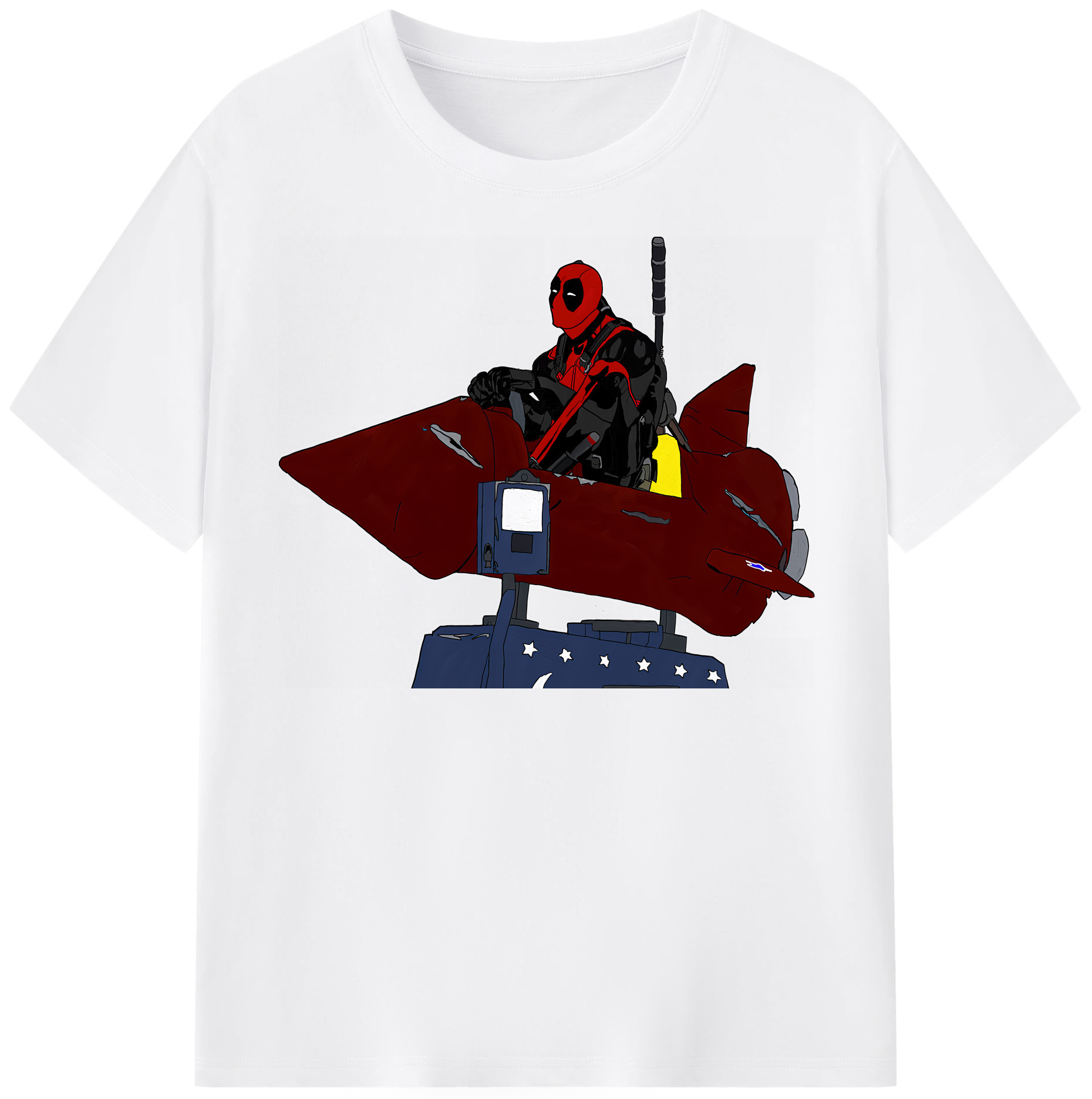 （画像用） Deadpool デッドプール 綿100％半袖Tシャツ（フロントプリント）