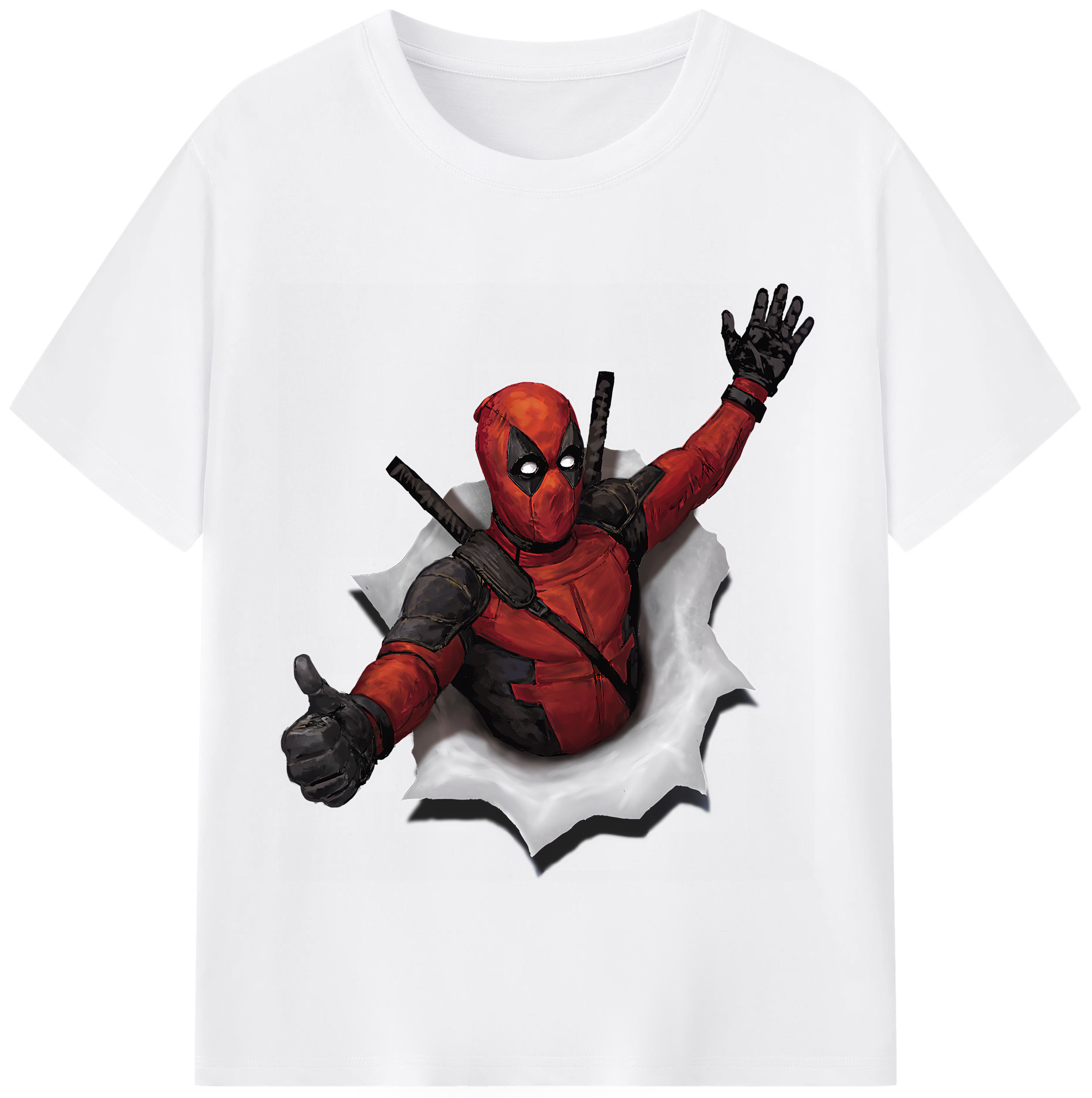 （画像用） Deadpool デッドプール 綿100％半袖Tシャツ（フロントプリント）