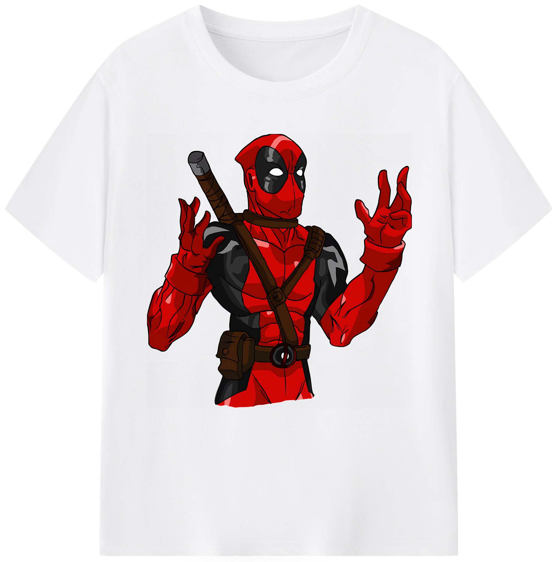 （画像用） Deadpool デッドプール 綿100％半袖Tシャツ（フロントプリント）