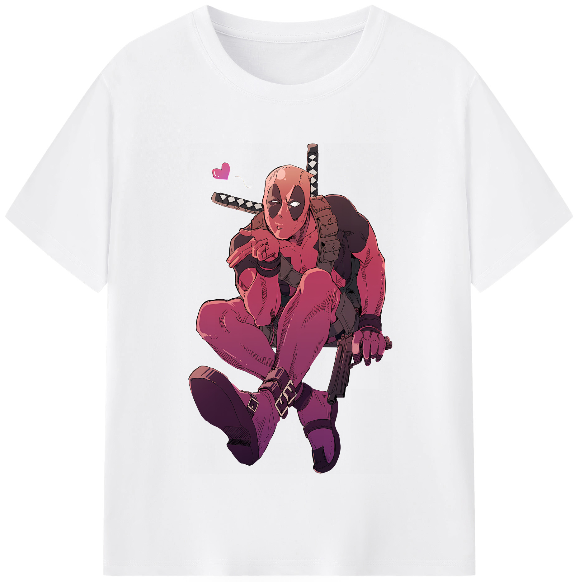 （画像用） Deadpool デッドプール 綿100％半袖Tシャツ（フロントプリント）