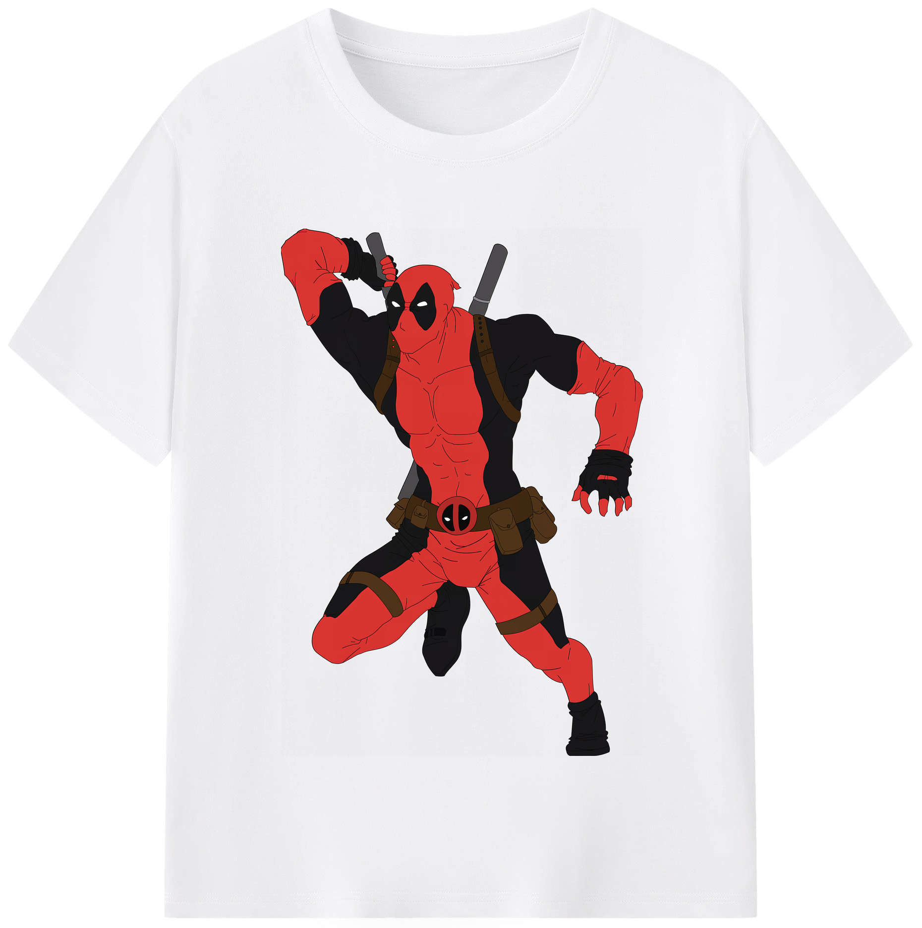 （画像用） Deadpool デッドプール 綿100％半袖Tシャツ（フロントプリント）