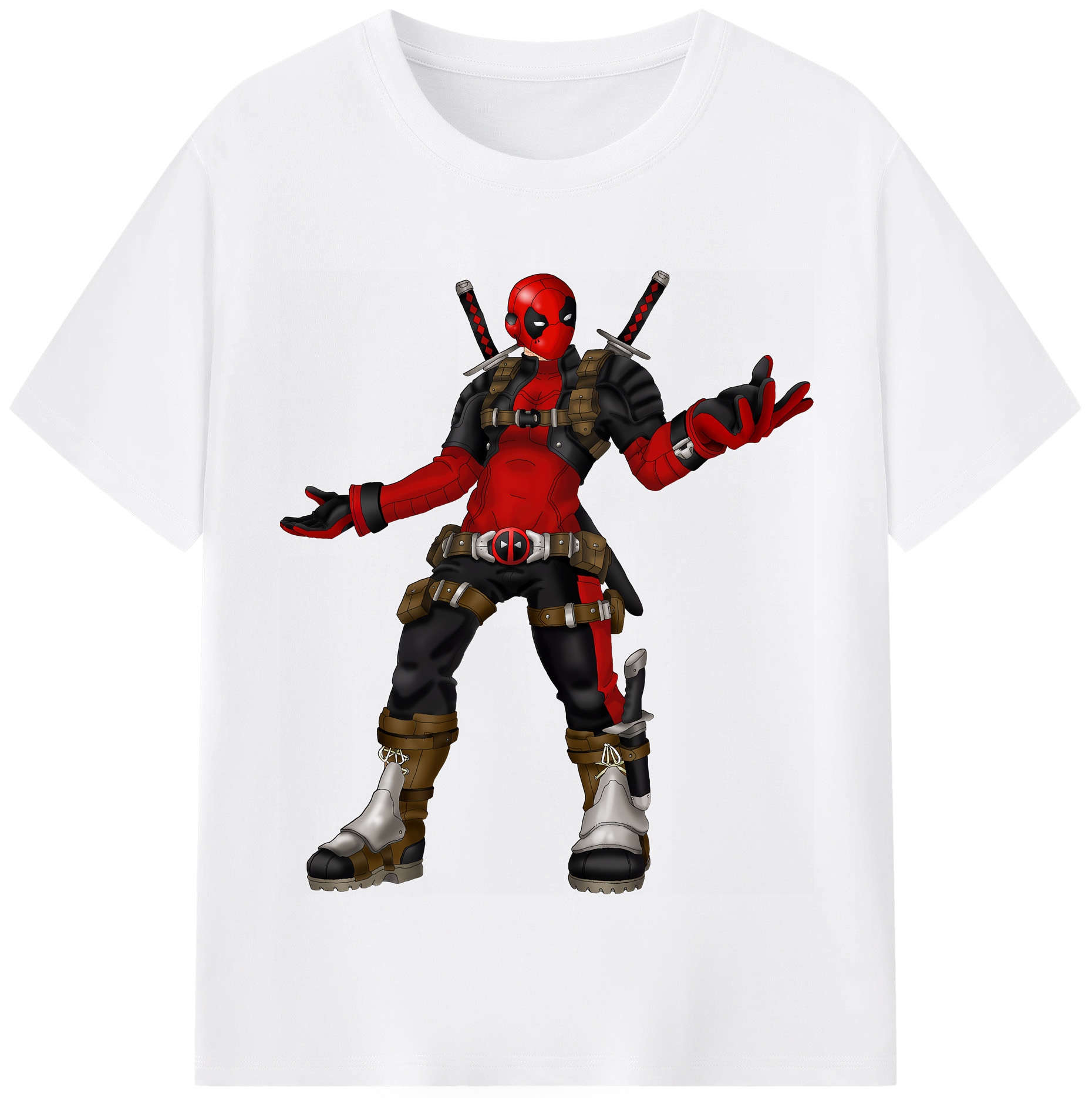 （画像用） Deadpool デッドプール 綿100％半袖Tシャツ（フロントプリント）