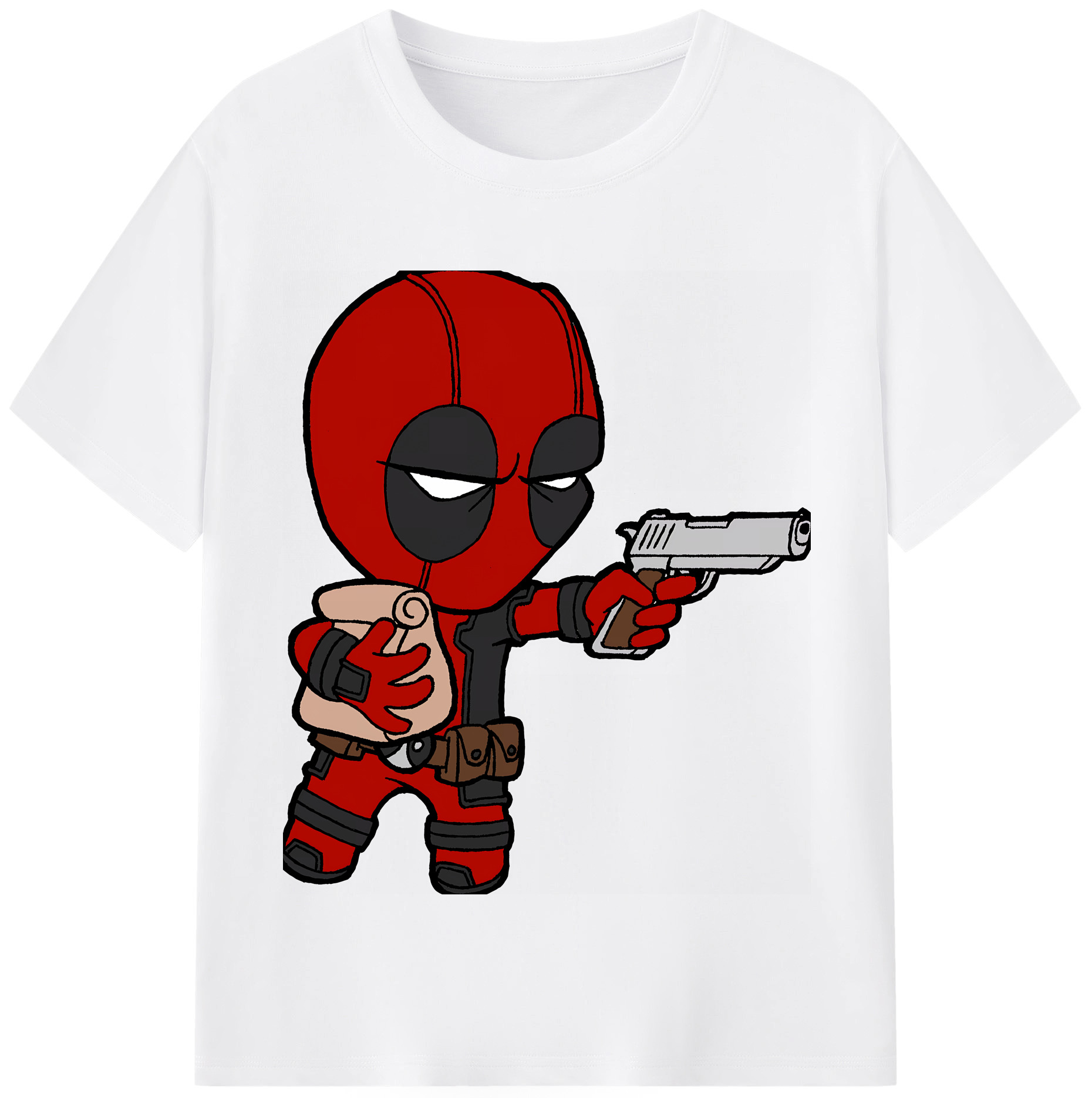 （画像用） Deadpool デッドプール 綿100％半袖Tシャツ（フロントプリント）