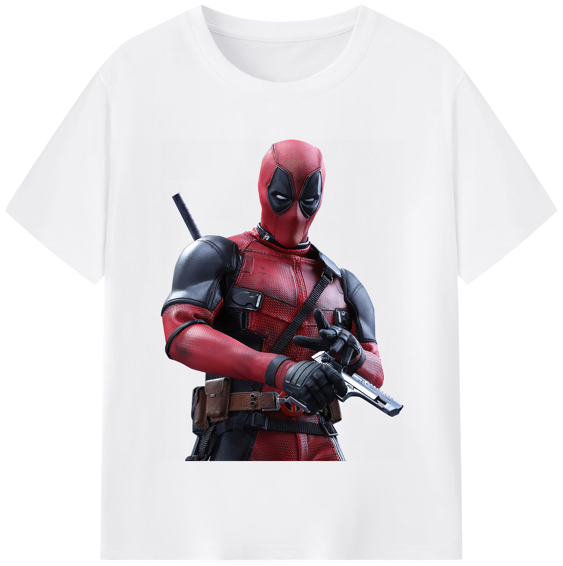（画像用） Deadpool デッドプール 綿100％半袖Tシャツ（フロントプリント）
