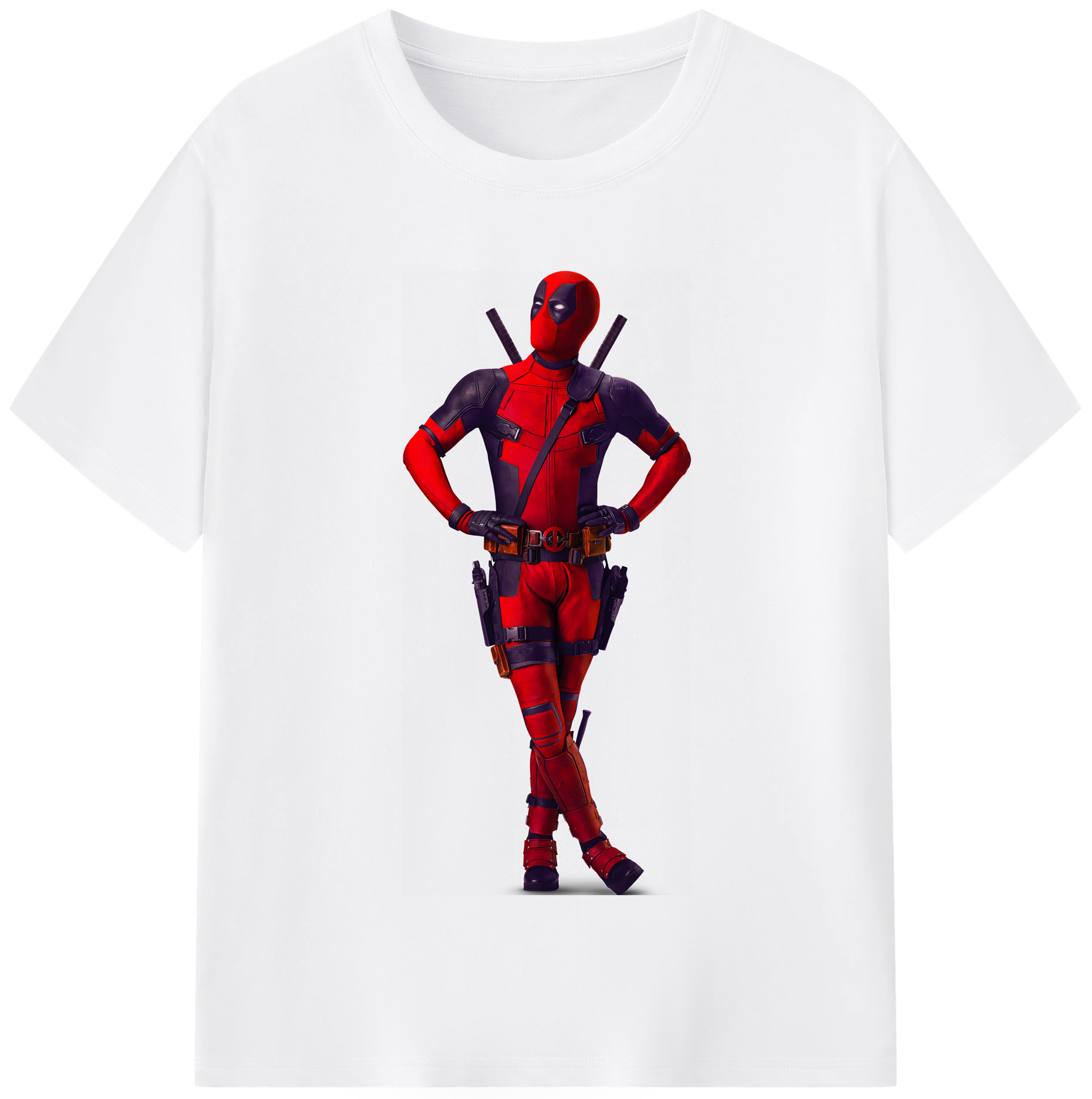 （画像用） Deadpool デッドプール 綿100％半袖Tシャツ（フロントプリント）