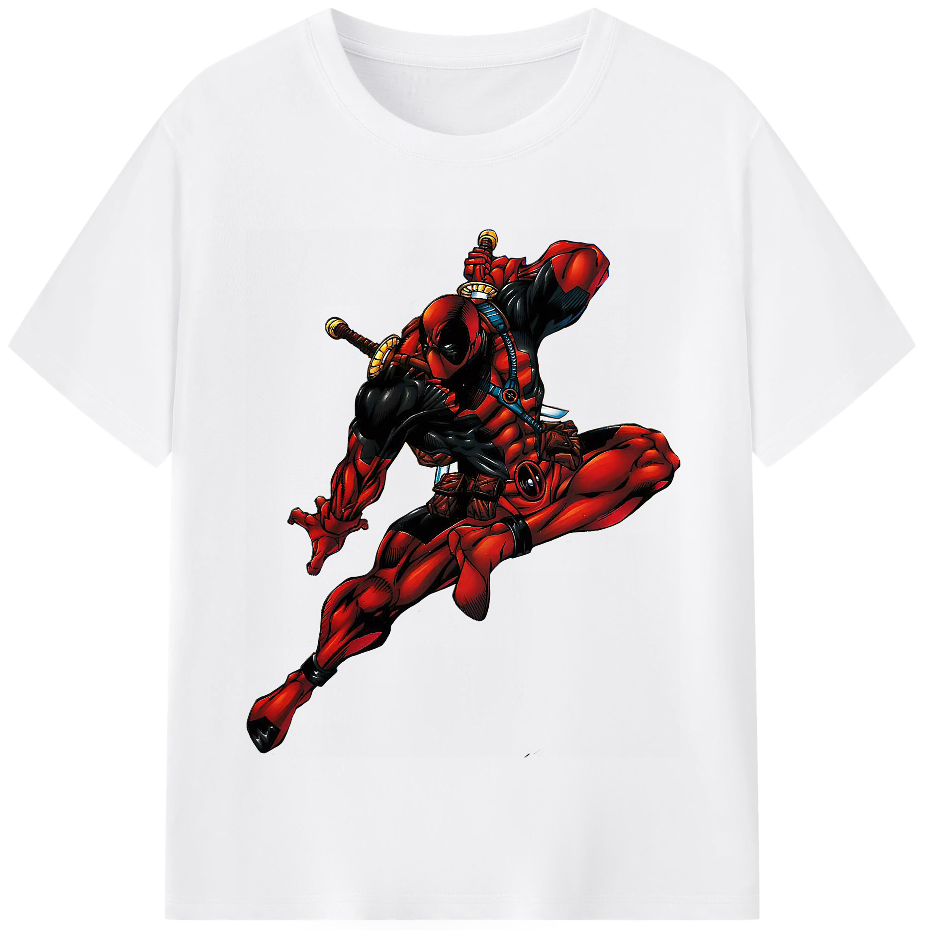 （画像用） Deadpool デッドプール 綿100％半袖Tシャツ（フロントプリント）