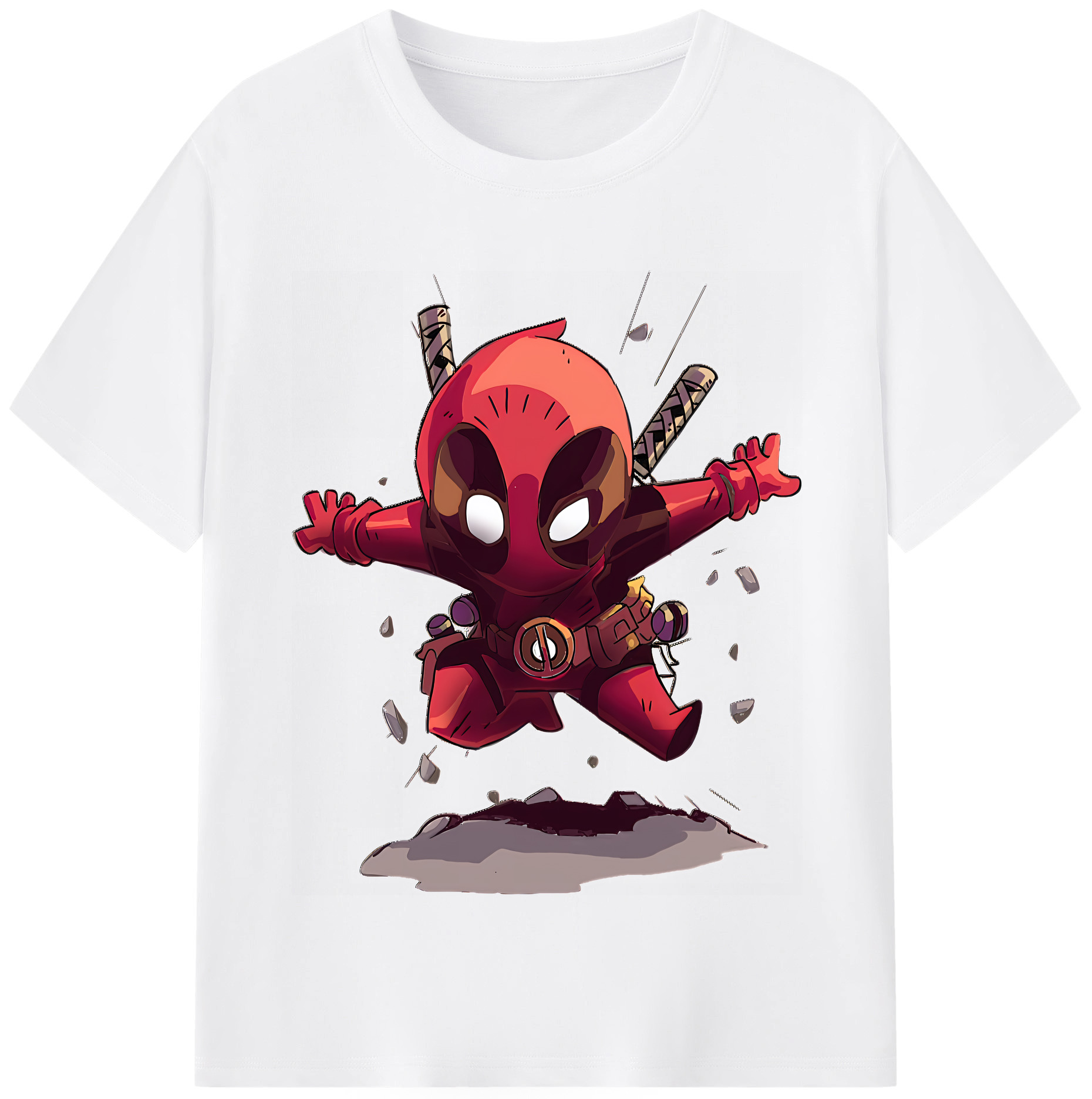 （画像用） Deadpool デッドプール 綿100％半袖Tシャツ（フロントプリント）