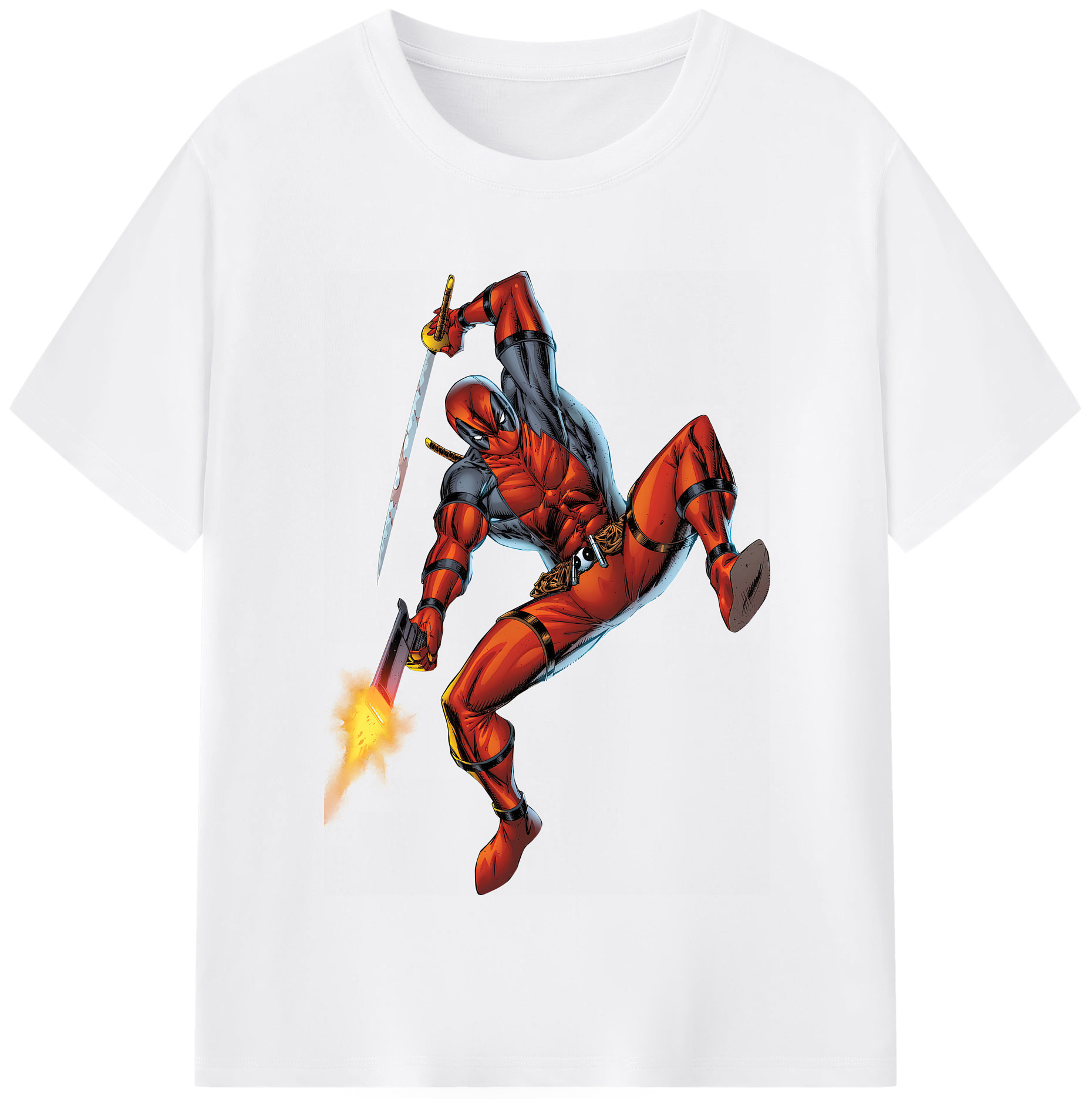（画像用） Deadpool デッドプール 綿100％半袖Tシャツ（フロントプリント）