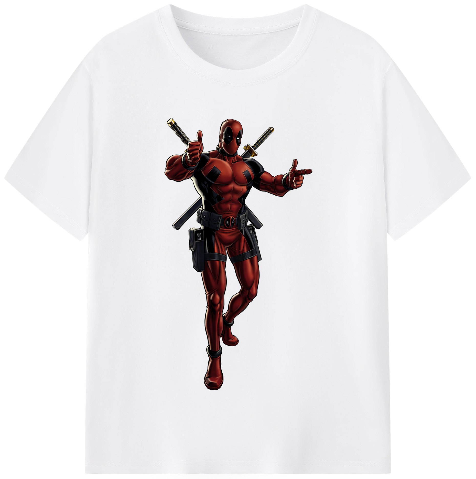 （画像用） Deadpool デッドプール 綿100％半袖Tシャツ（フロントプリント）