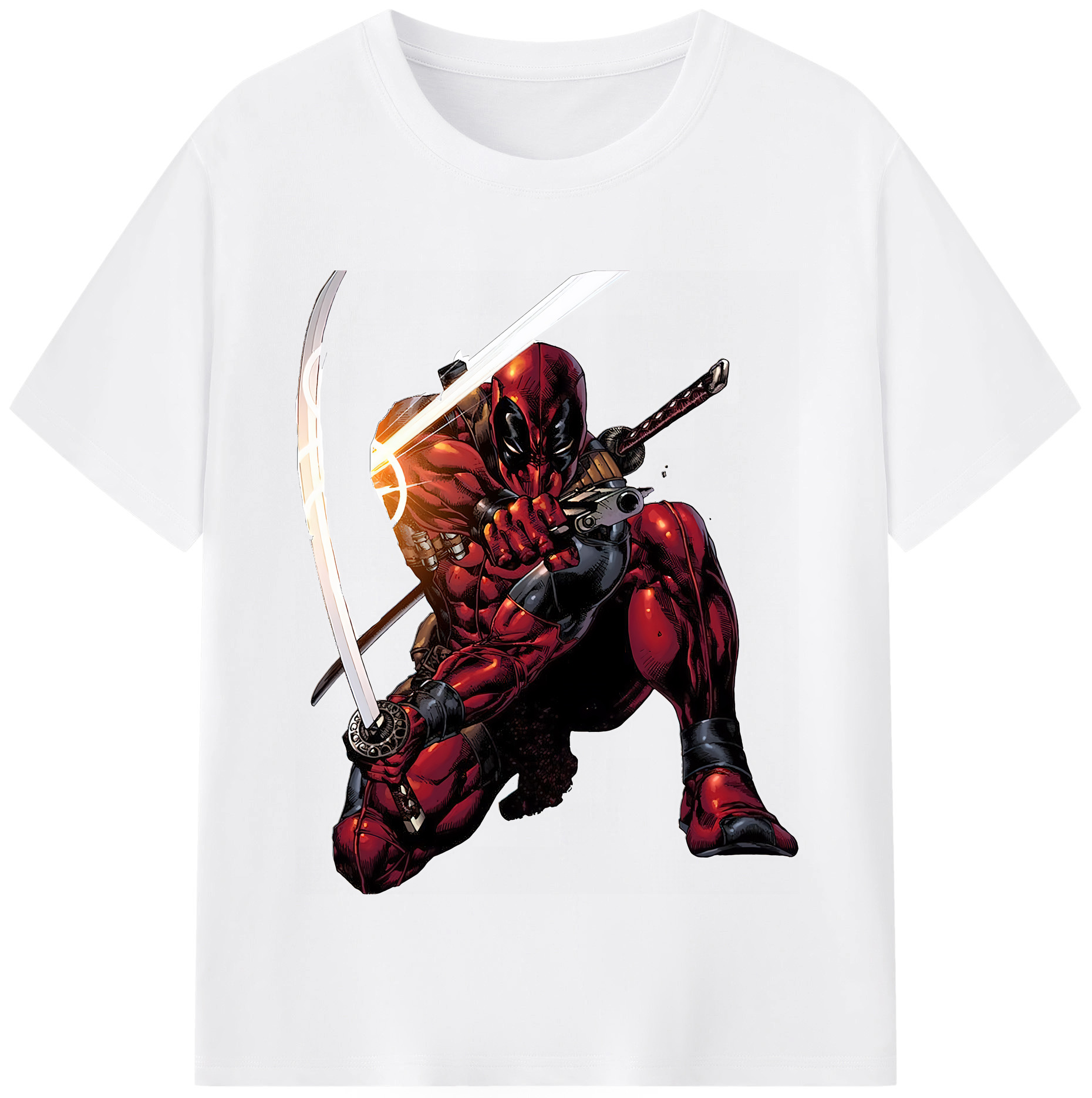 （画像用） Deadpool デッドプール 綿100％半袖Tシャツ（フロントプリント）