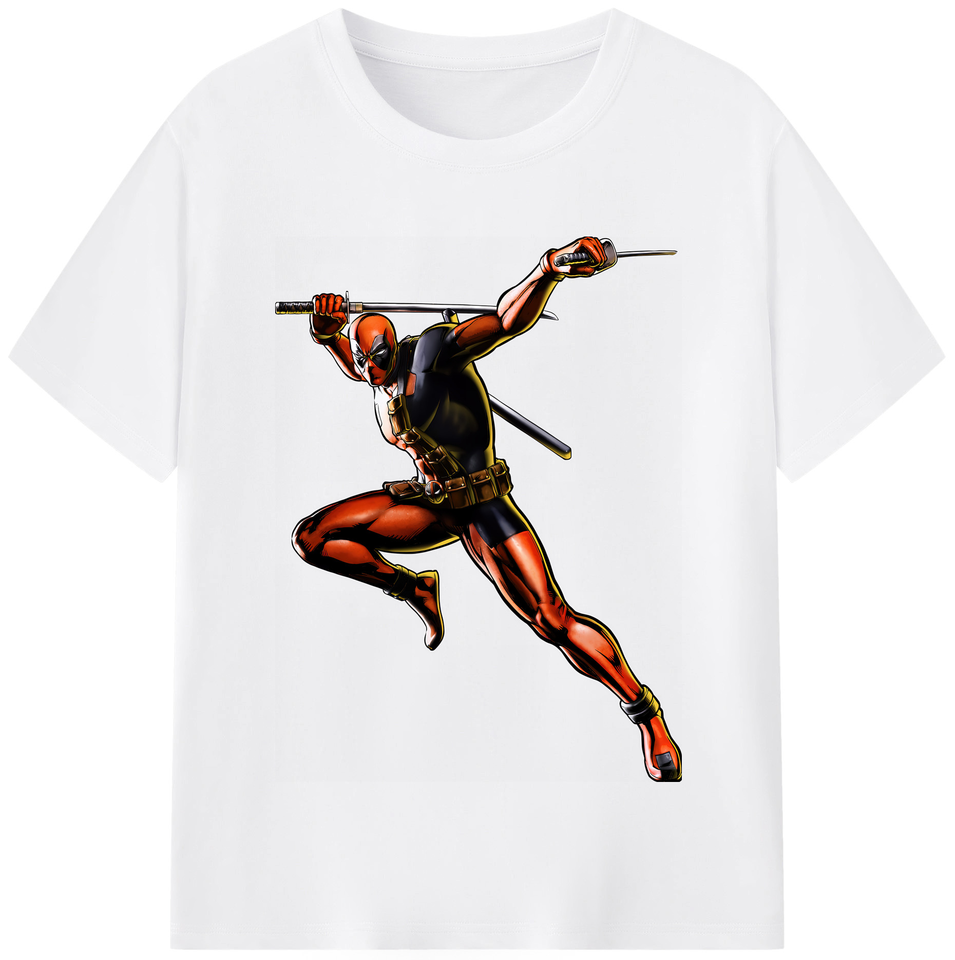 （画像用） Deadpool デッドプール 綿100％半袖Tシャツ（フロントプリント）