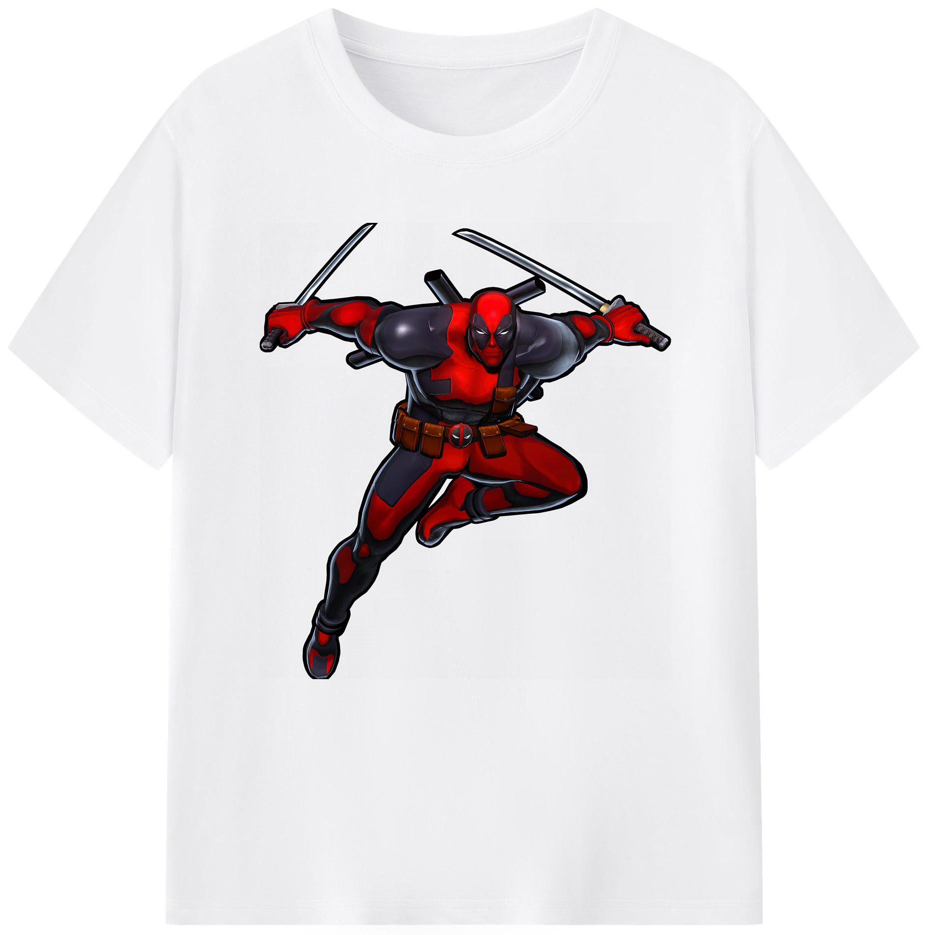 （画像用） Deadpool デッドプール 綿100％半袖Tシャツ（フロントプリント）