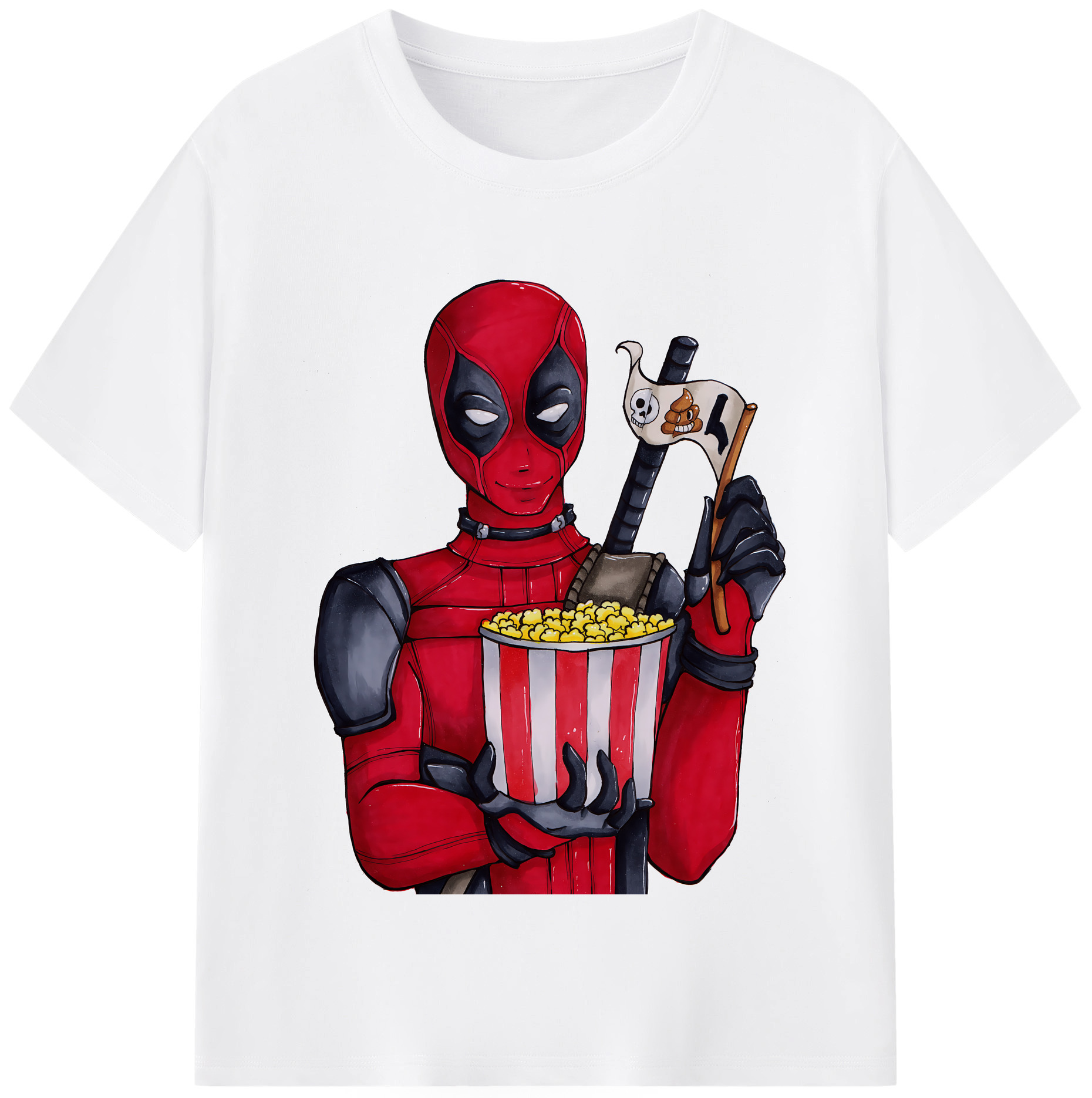 （画像用） Deadpool デッドプール 綿100％半袖Tシャツ（フロントプリント）