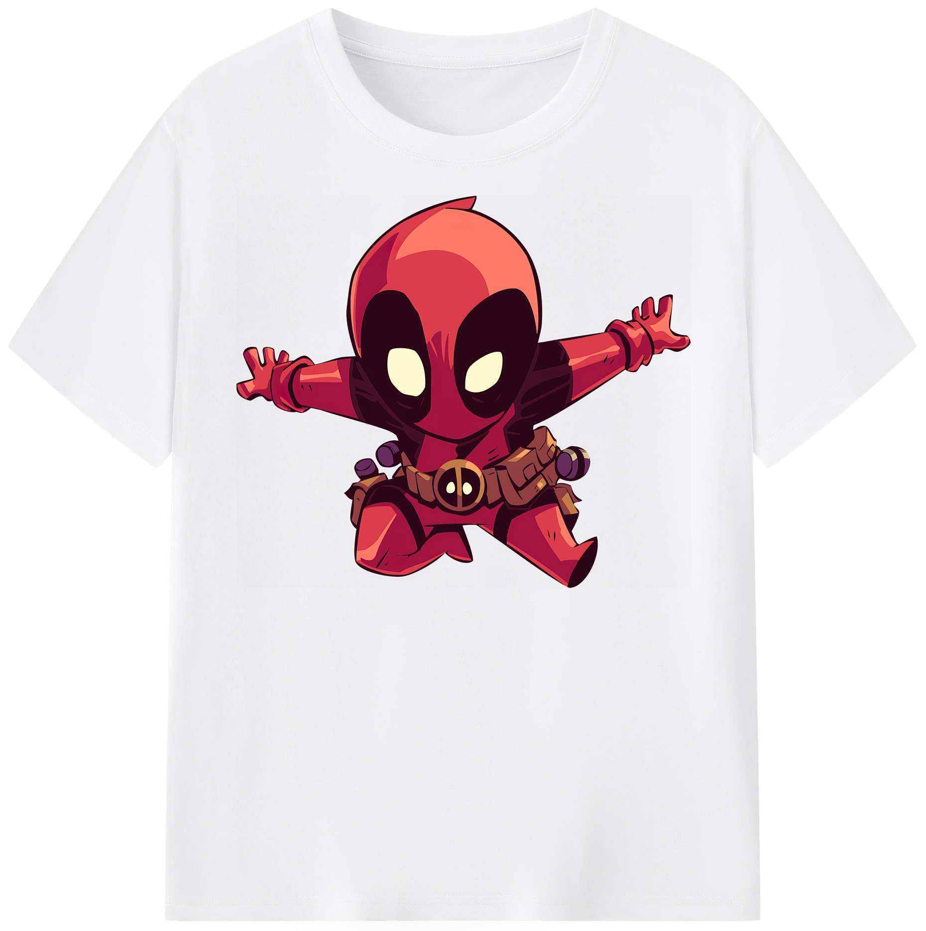 （画像用） Deadpool デッドプール 綿100％半袖Tシャツ（フロントプリント）