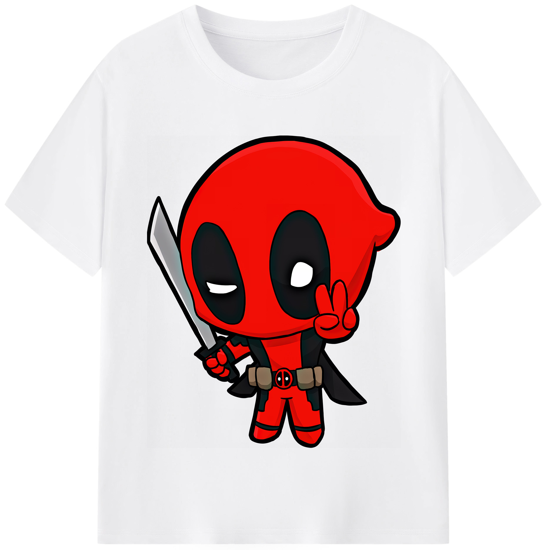 （画像用） Deadpool デッドプール 綿100％半袖Tシャツ（フロントプリント）