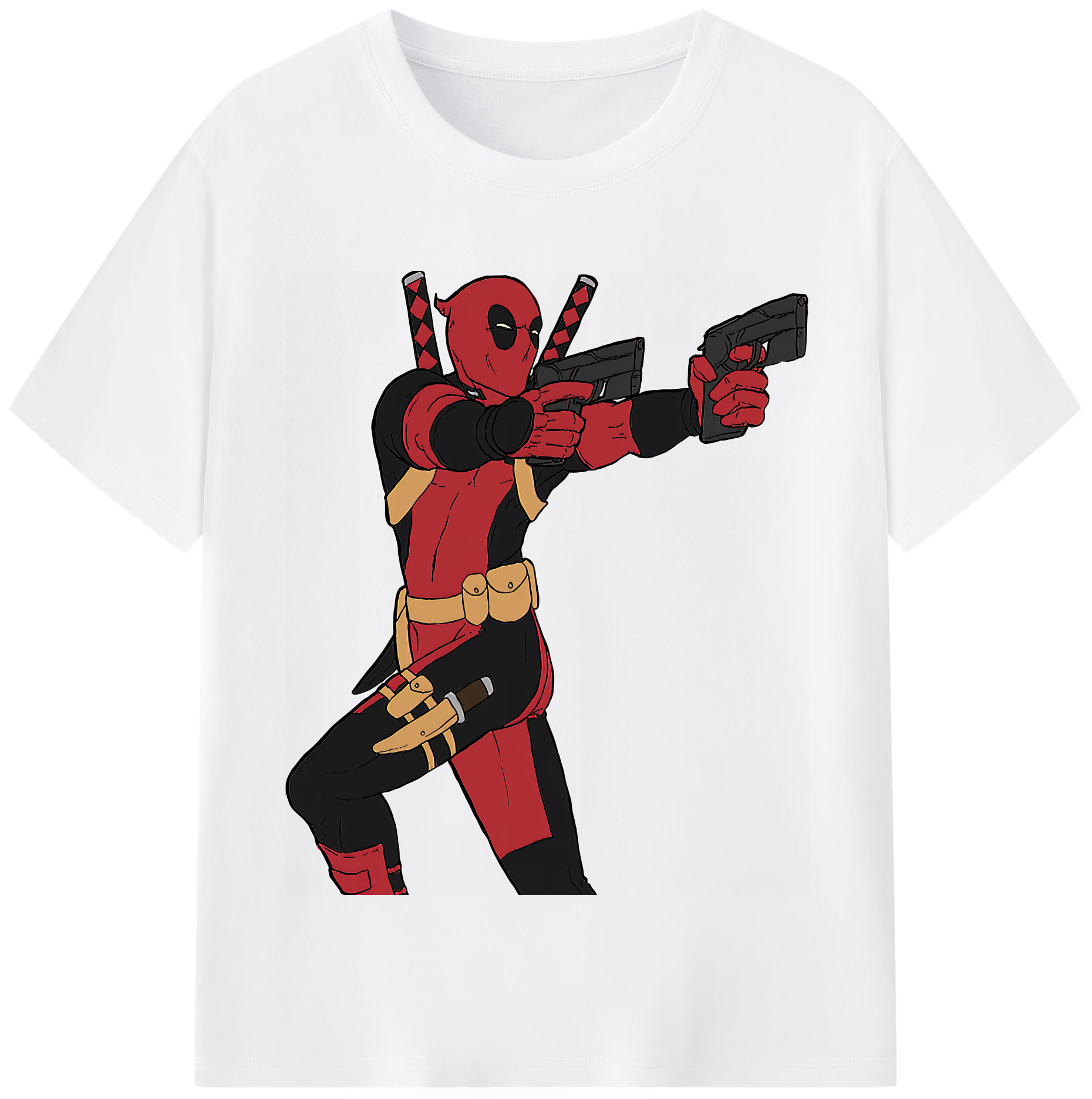 （画像用） Deadpool デッドプール 綿100％半袖Tシャツ（フロントプリント）