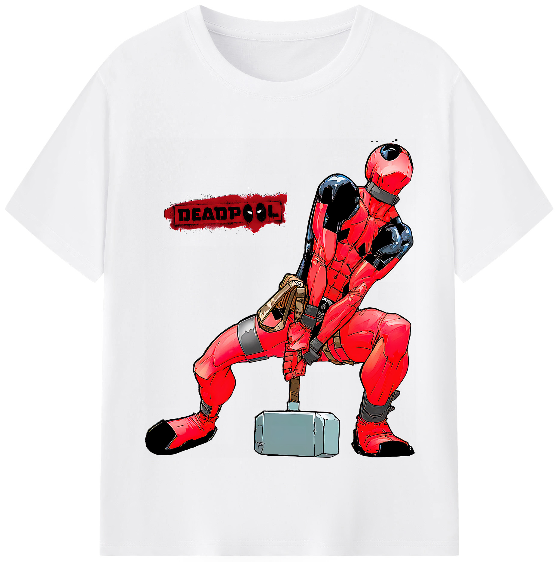 （画像用） Deadpool デッドプール 綿100％半袖Tシャツ（フロントプリント）