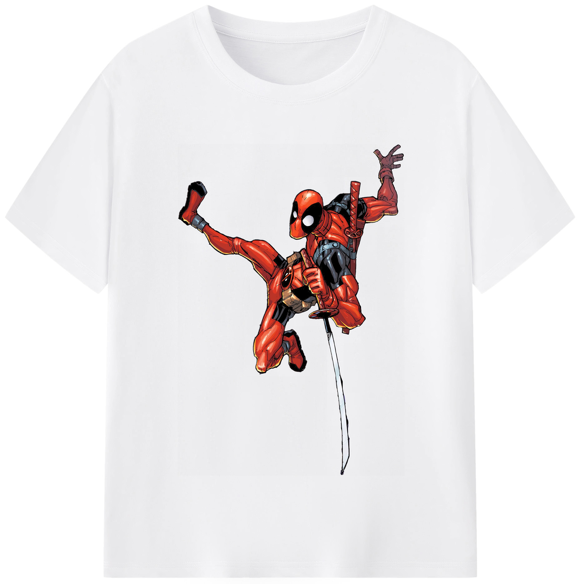 （画像用） Deadpool デッドプール 綿100％半袖Tシャツ（フロントプリント）
