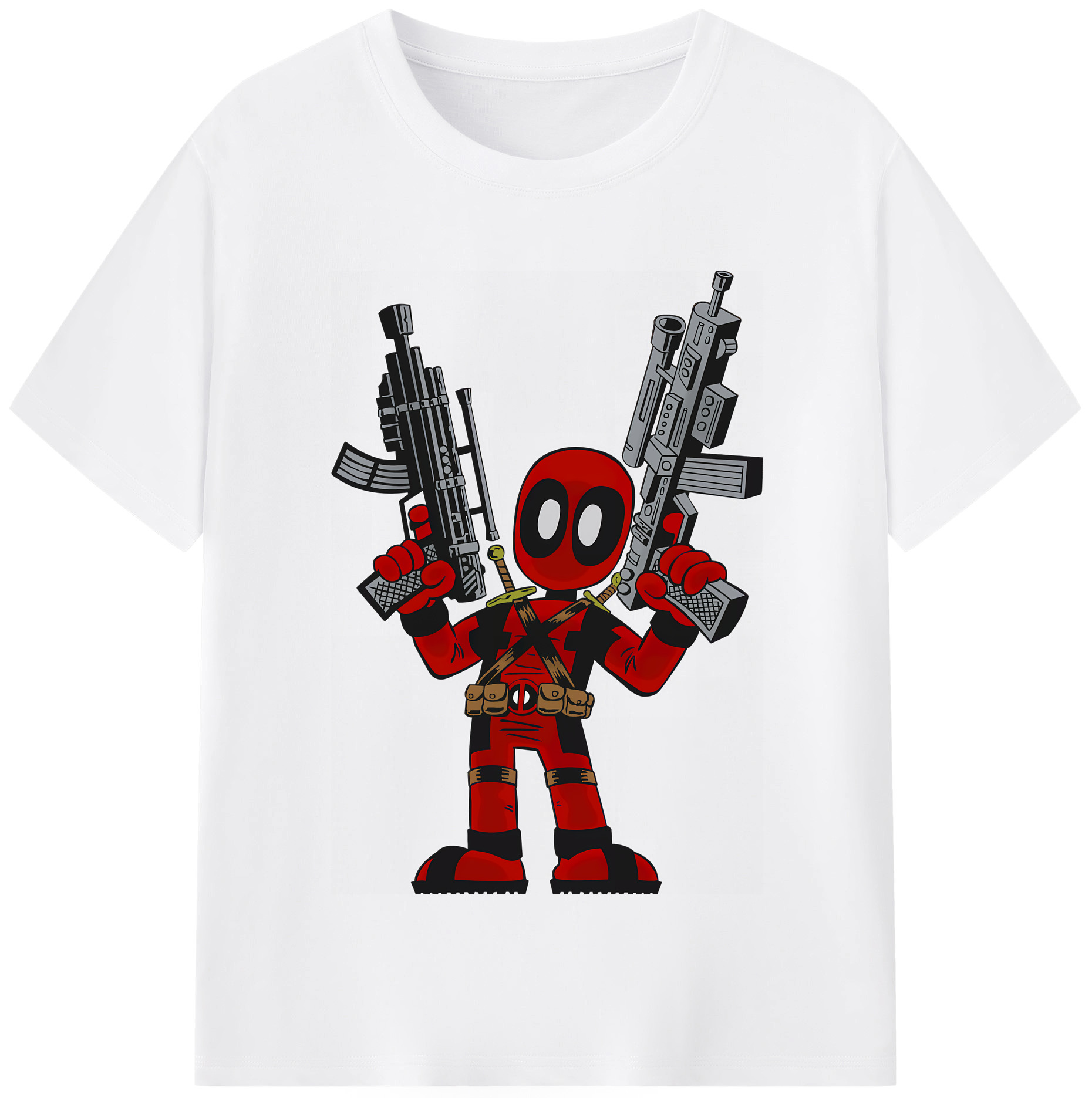 （画像用） Deadpool デッドプール 綿100％半袖Tシャツ（フロントプリント）