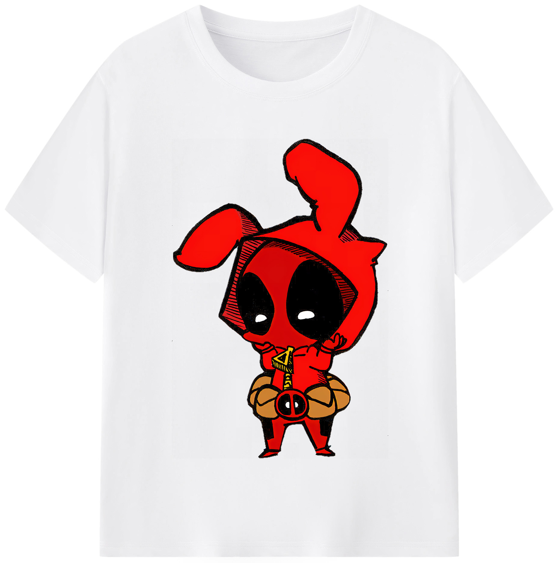 （画像用） Deadpool デッドプール 綿100％半袖Tシャツ（フロントプリント）