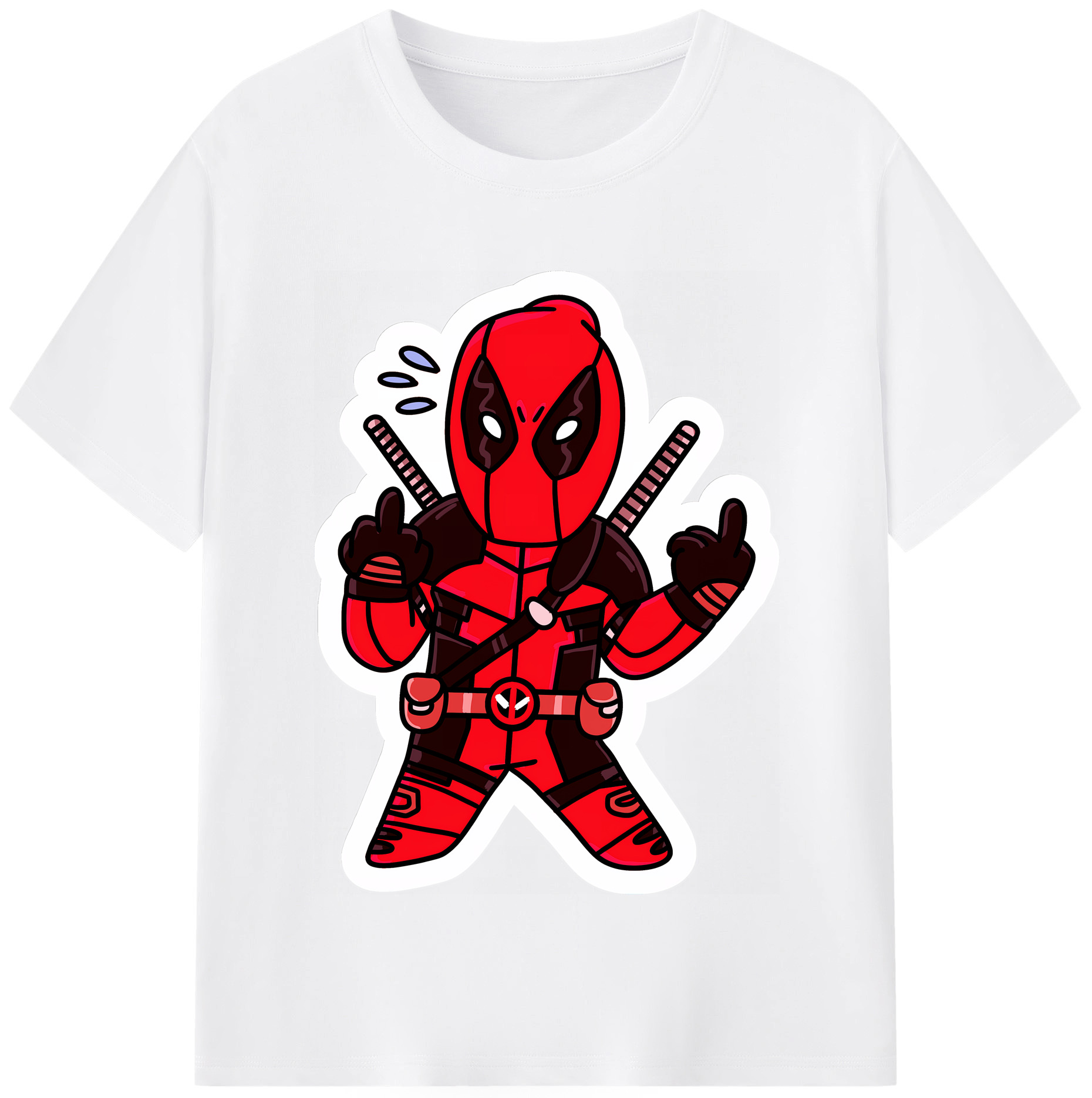 （画像用） Deadpool デッドプール 綿100％半袖Tシャツ（フロントプリント）