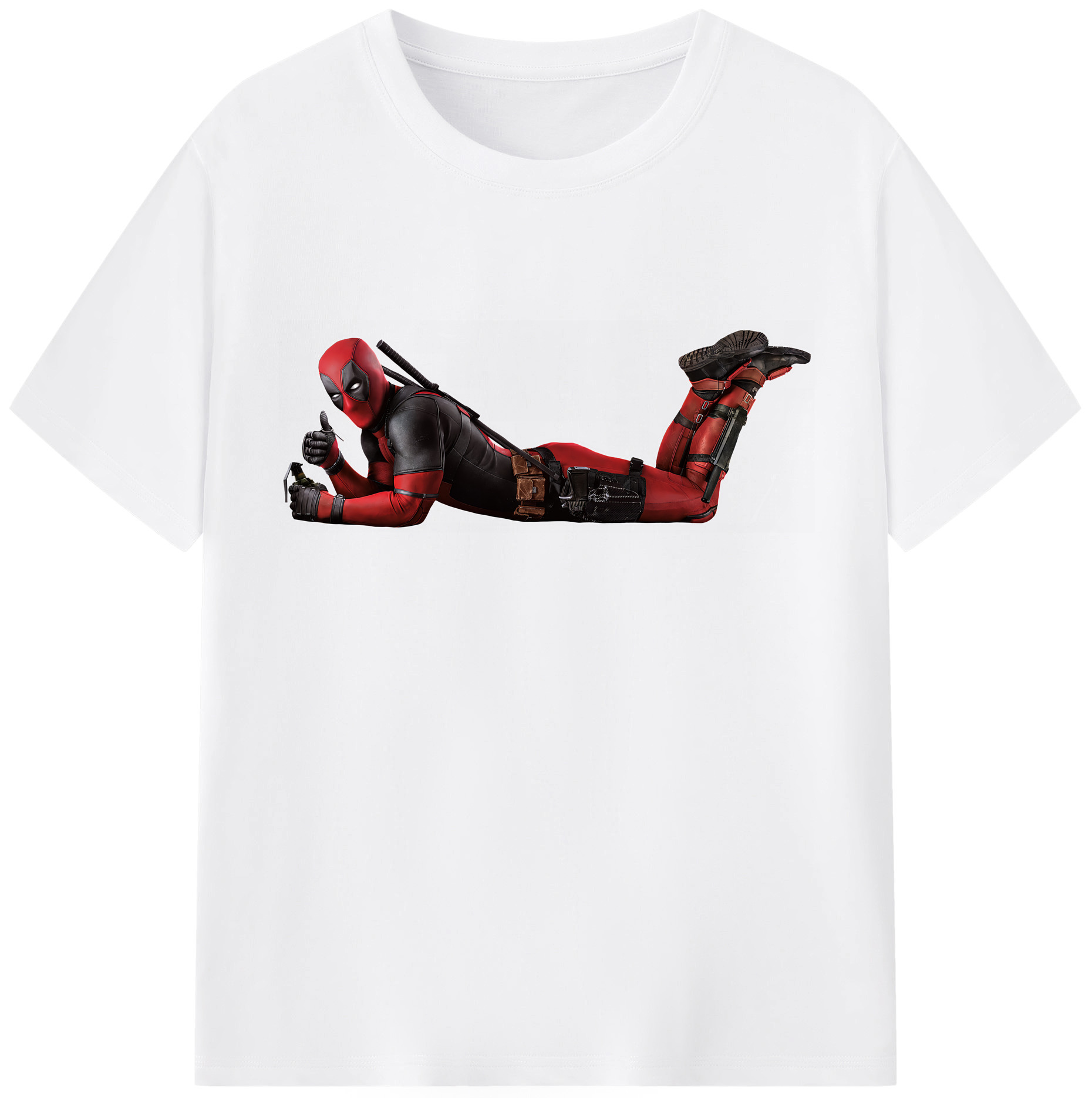 （画像用） Deadpool デッドプール 綿100％半袖Tシャツ（フロントプリント）