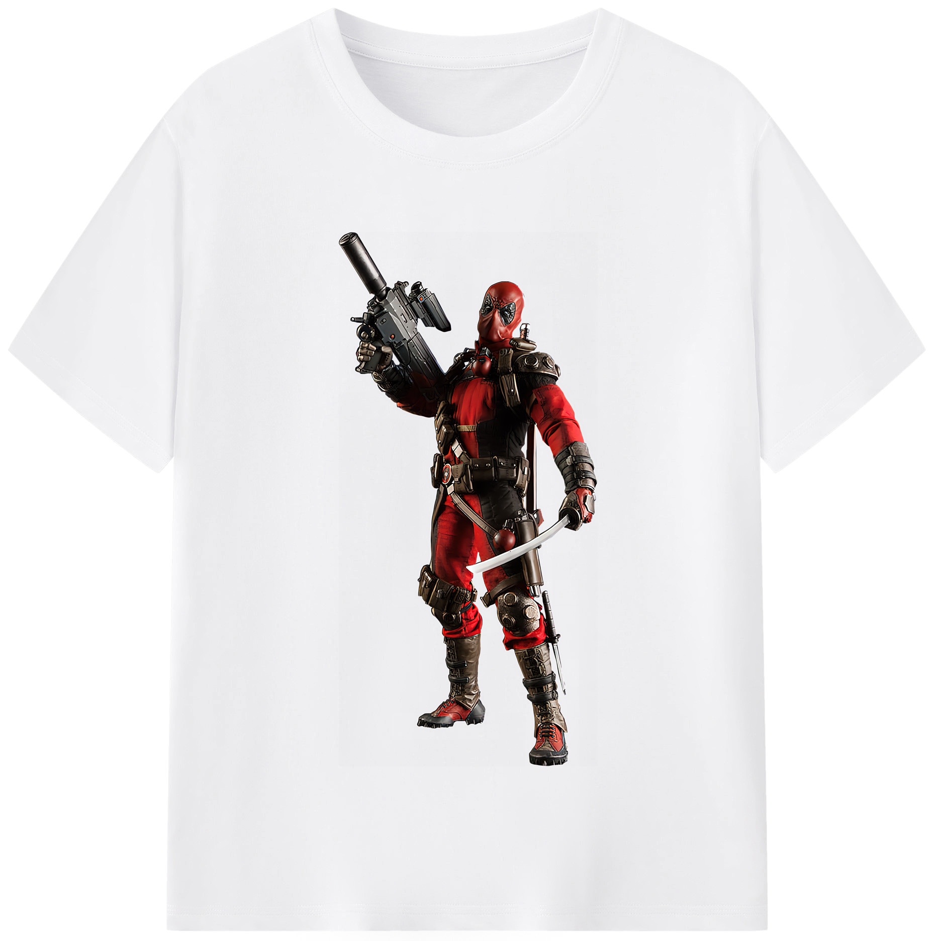 （画像用） Deadpool デッドプール 綿100％半袖Tシャツ（フロントプリント）