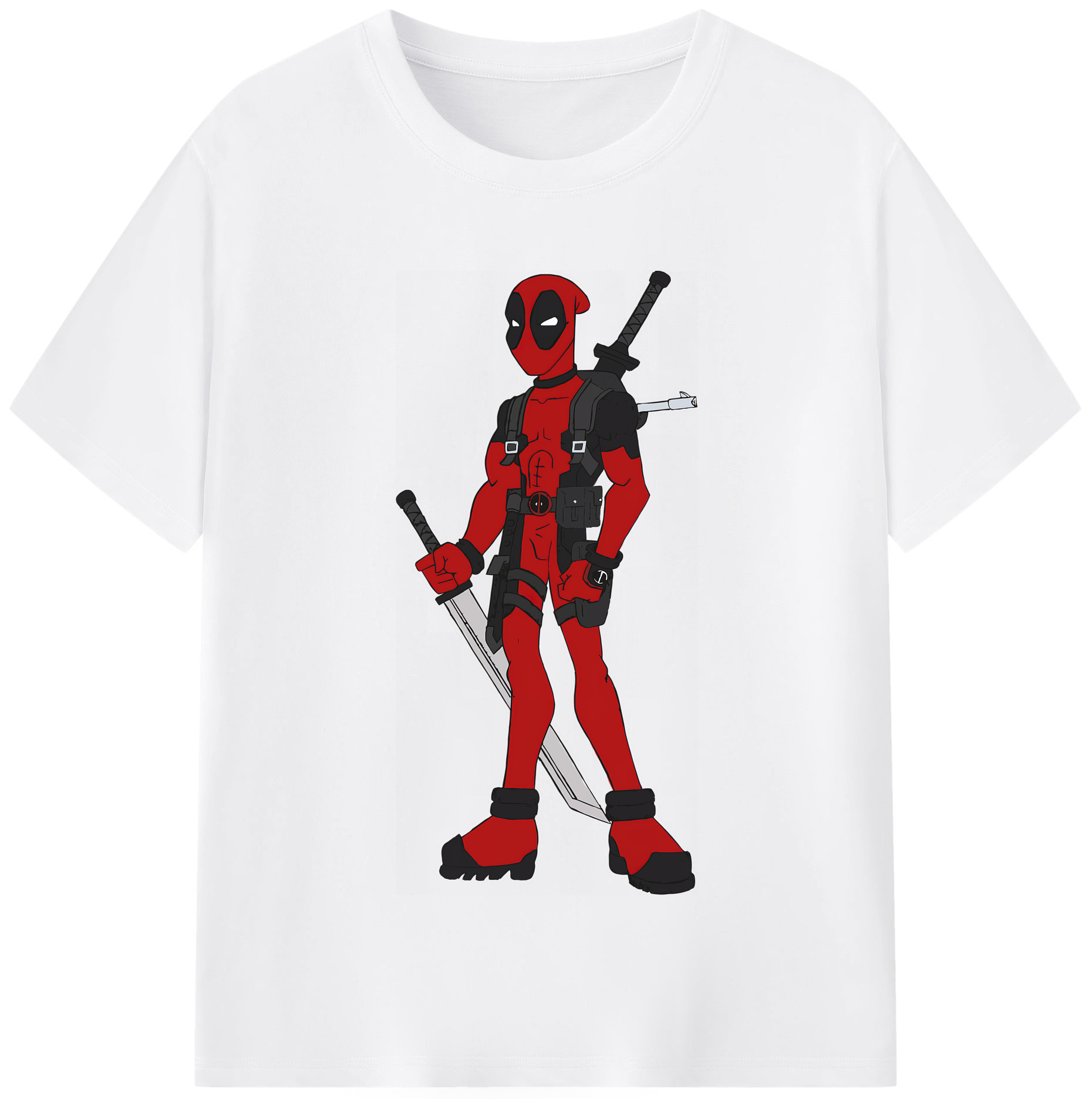 （画像用） Deadpool デッドプール 綿100％半袖Tシャツ（フロントプリント）