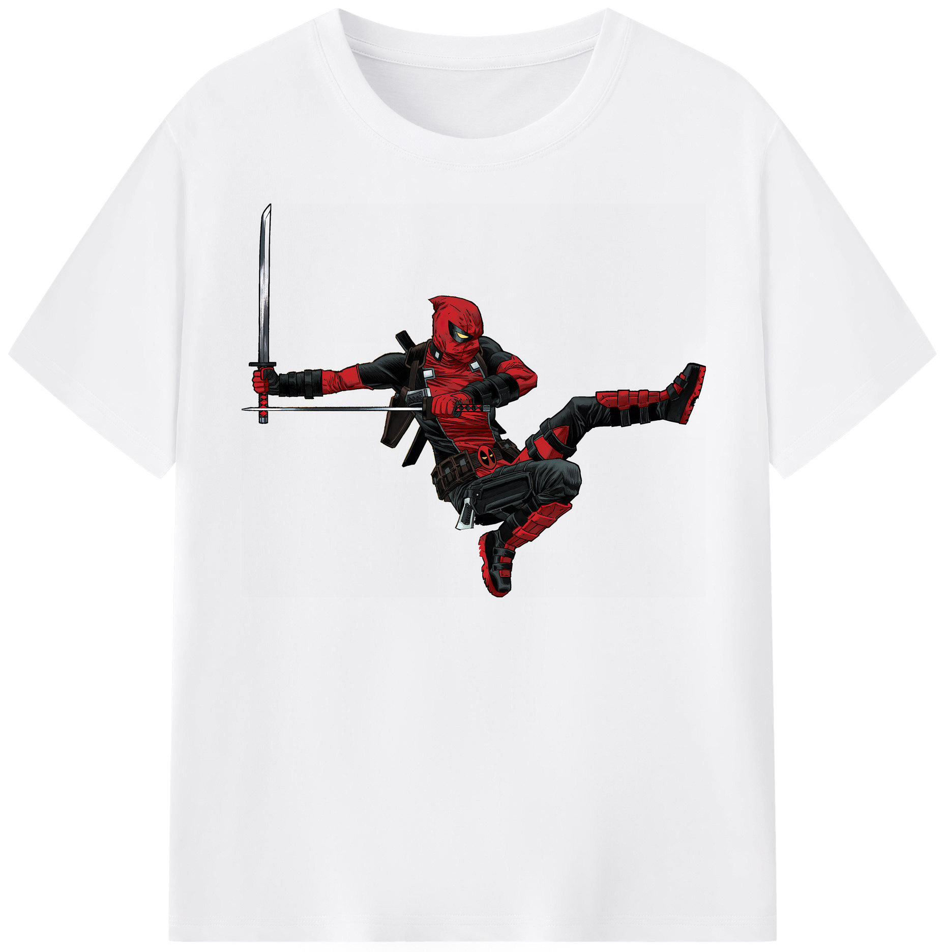 （画像用） Deadpool デッドプール 綿100％半袖Tシャツ（フロントプリント）