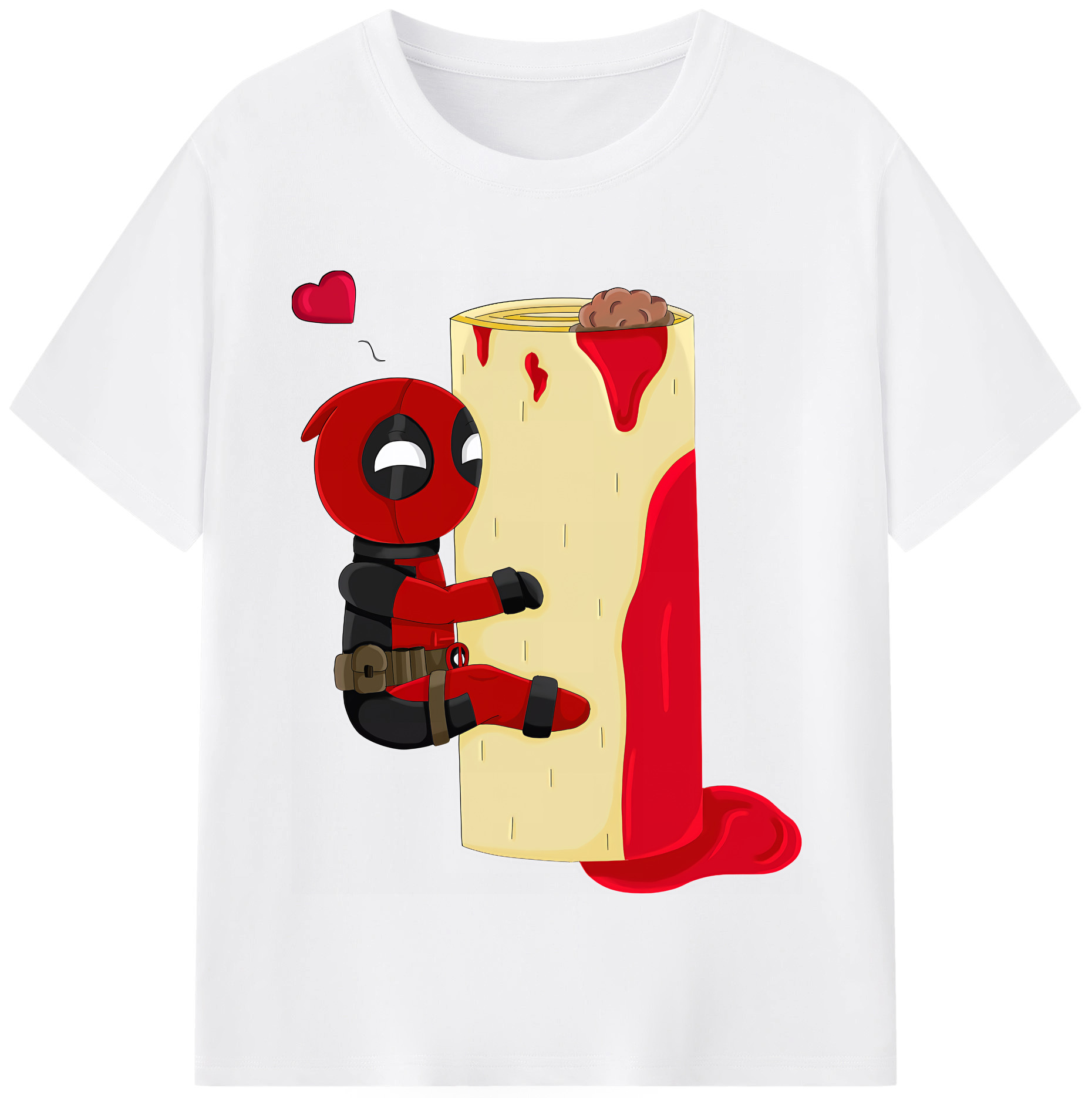 （画像用） Deadpool デッドプール 綿100％半袖Tシャツ（フロントプリント）