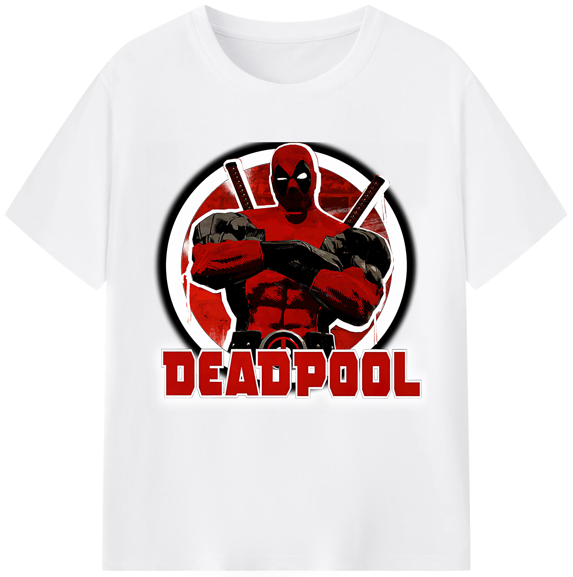 （画像用） Deadpool デッドプール 綿100％半袖Tシャツ（フロントプリント）
